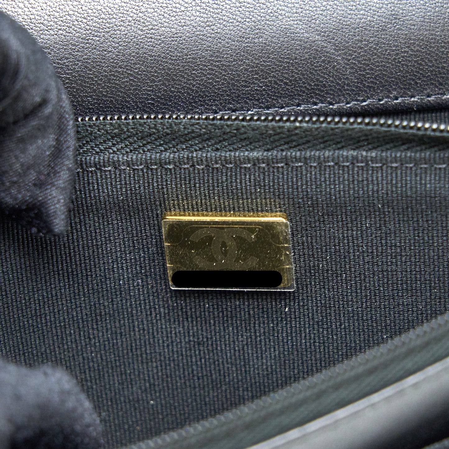 Chanel Ribbon Wallet On Chain Lambskin Black L (Microchip)