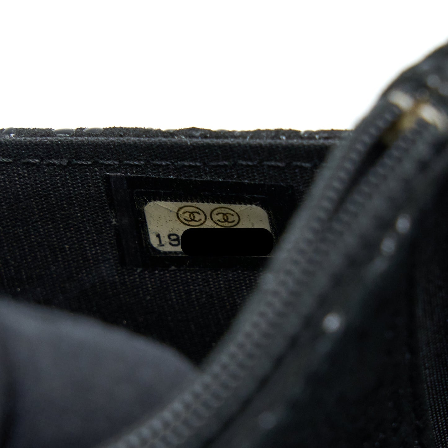 Chanel Seasonal Wallet On Chain Fabric Black