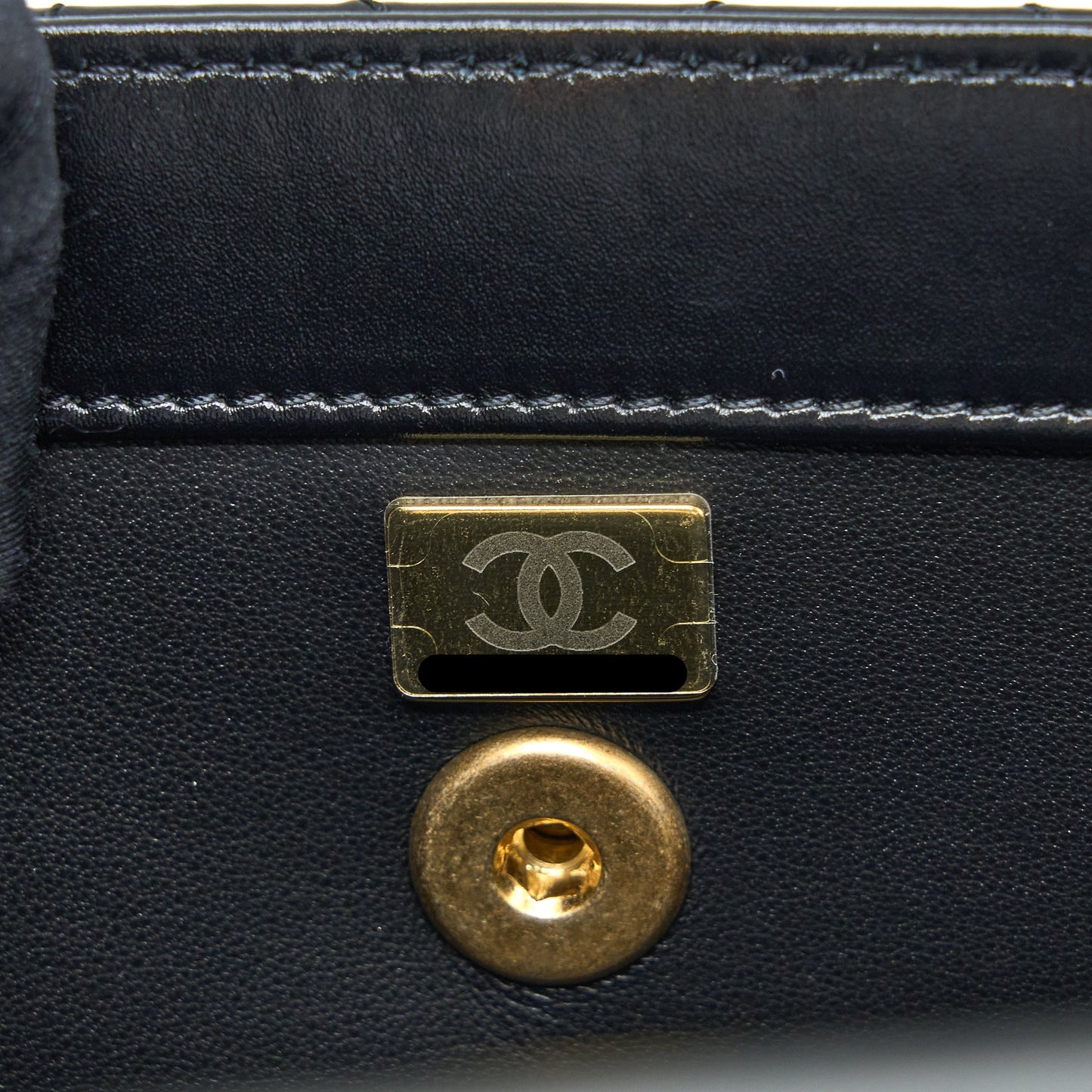 Chanel 23p Flap Bag with Top Handle Shiny Calfskin Black (Microchip)