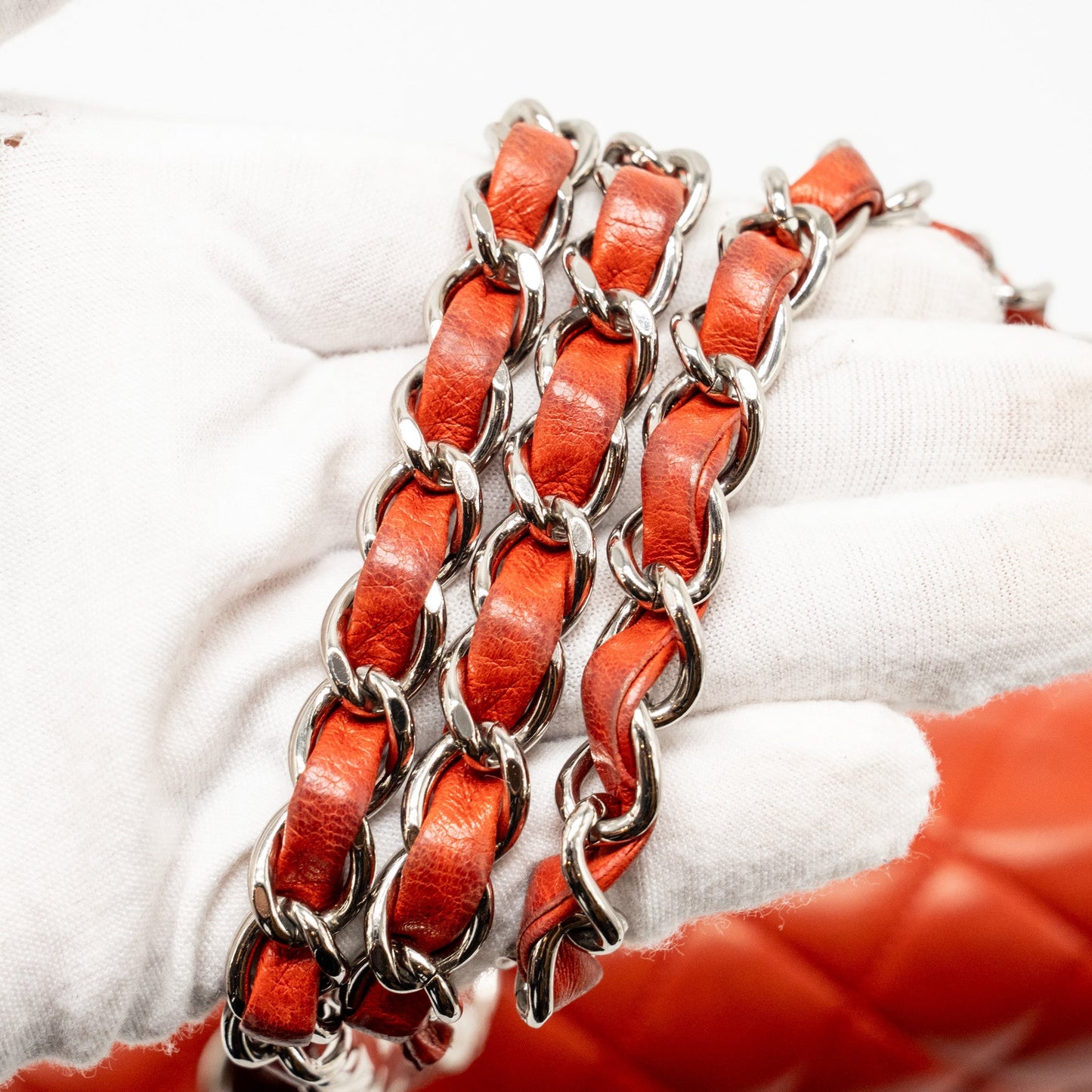 Chanel Medium Classic double flap bag lambskin red