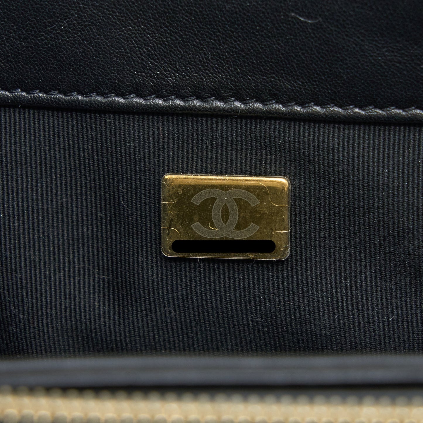 Chanel 22K Gold Pillar Adjustable Chain Flap Bag Lambskin Black Brushed (Microchip)