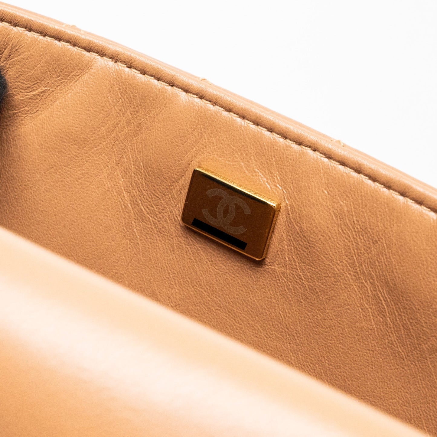 Chanel 22s Mini Rectangular Flap Bag Lambskin Caramel L (microchip)