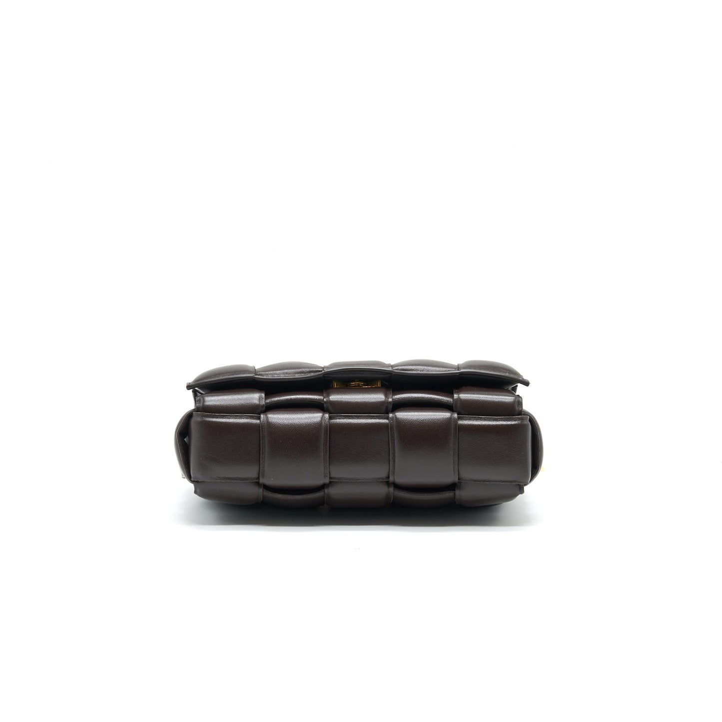 Bottega Veneta Cassette Purse with Chain Brown
