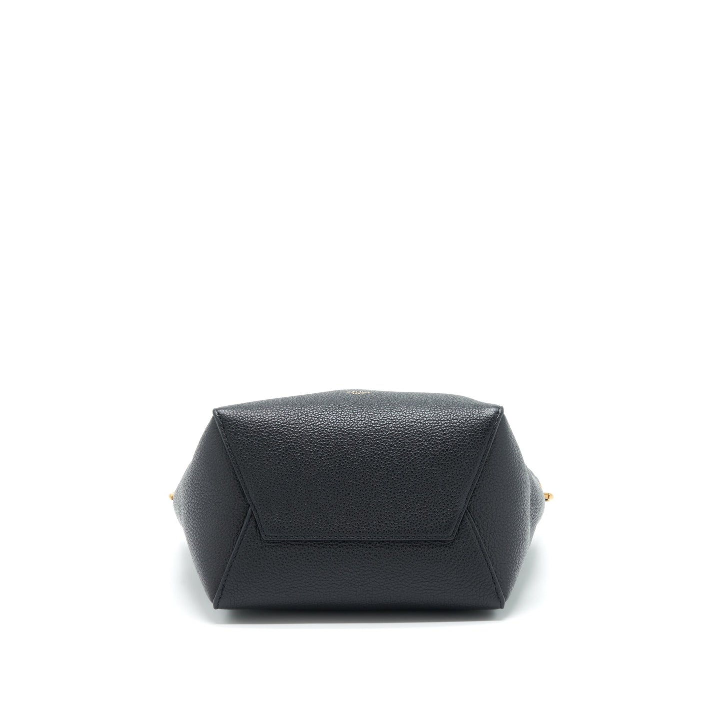 Celine Small Sangle Bucket Purse Soft Grained Calfskin Black