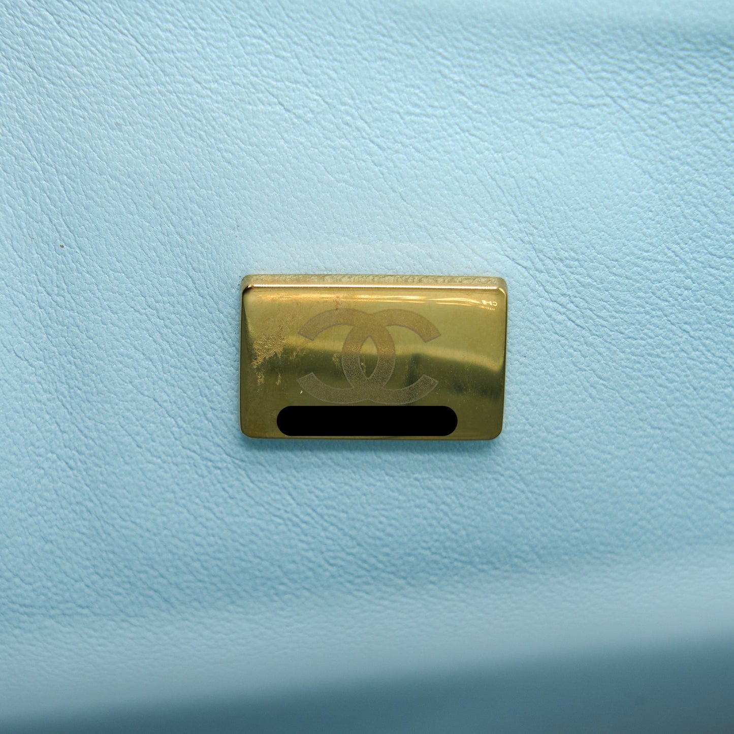 Chanel Medium Classic Double Flap Bag Caviar Light Blue L (Microchip)