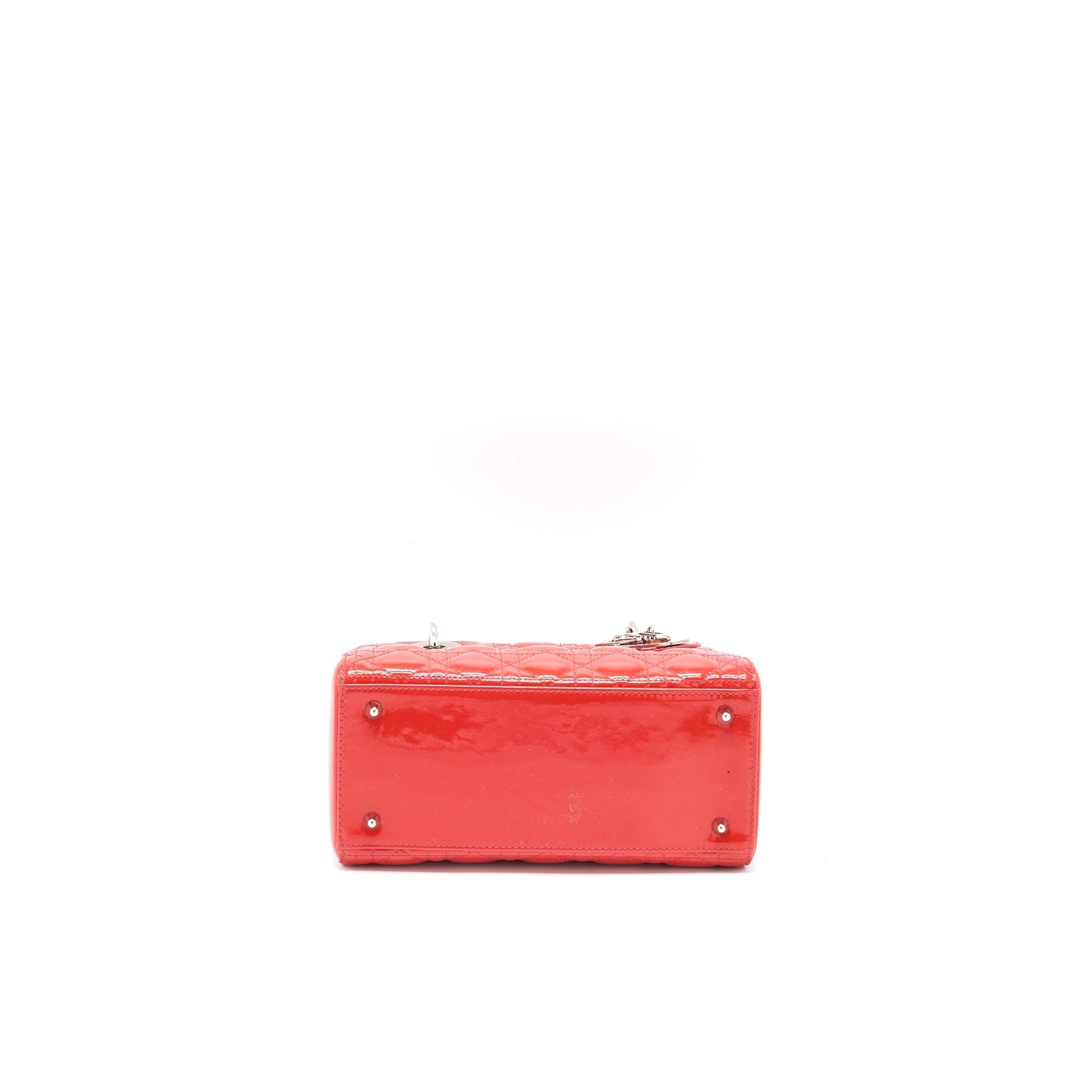 Dior Medium Lady Dior Patent Coral