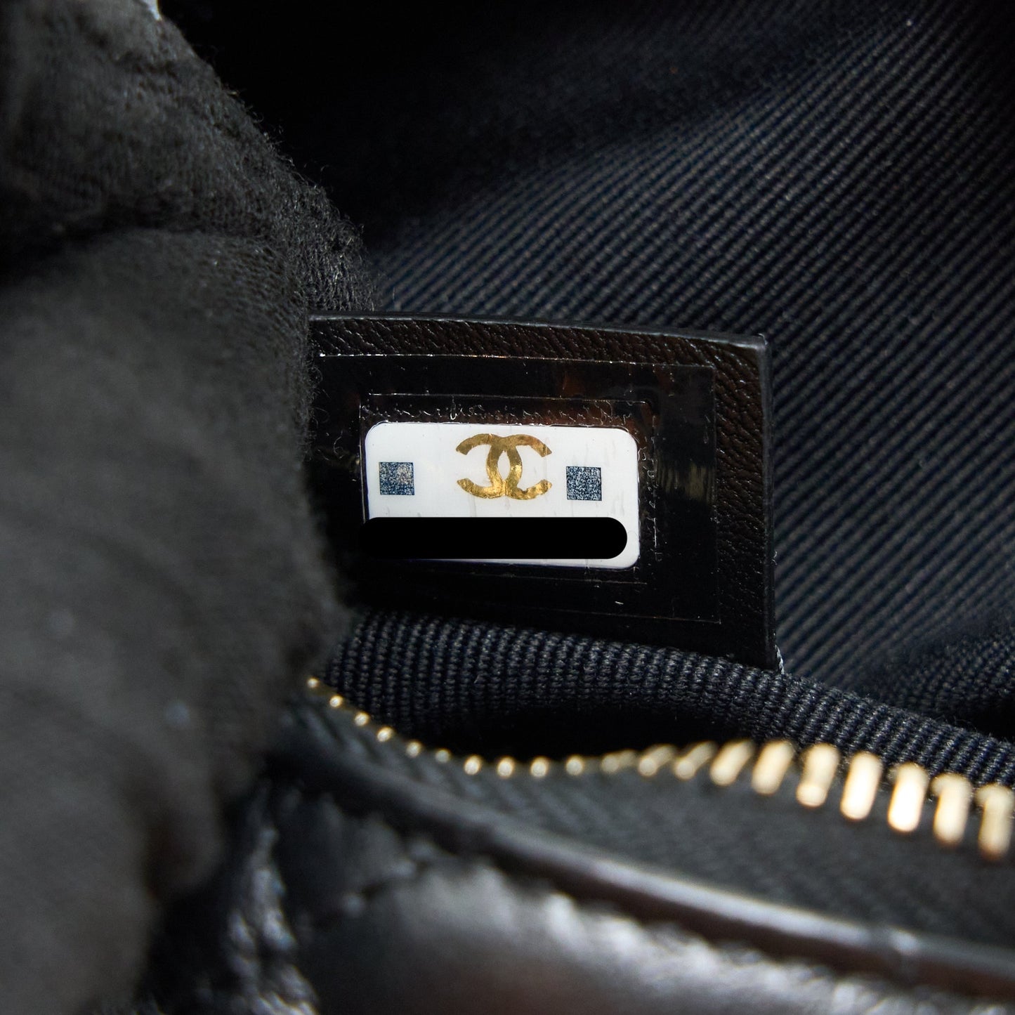 Chanel 23C Round Clutch Lambskin Black L (Microchip)
