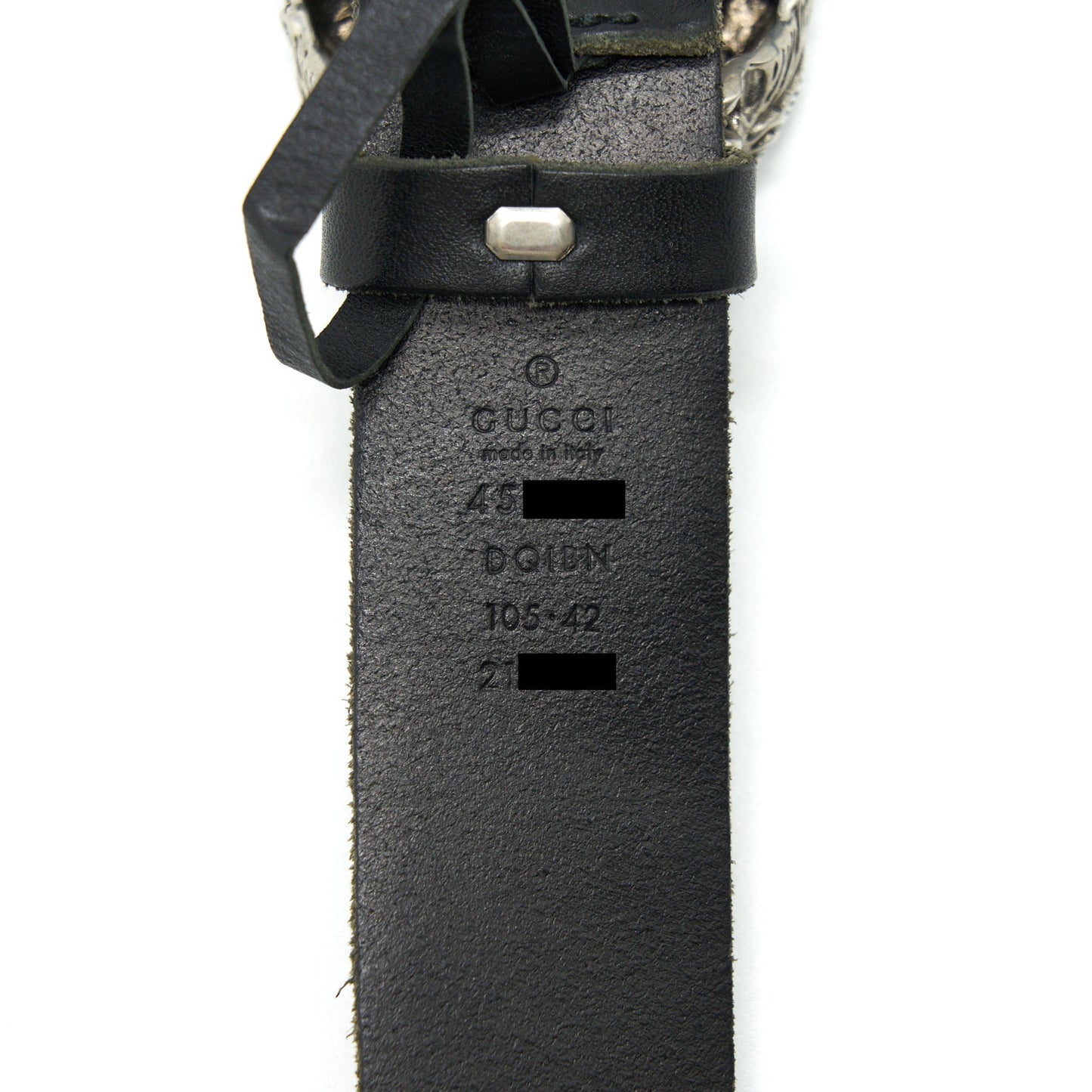 GUCCI 105cm Men?s Dionysus Leather Belt In Black