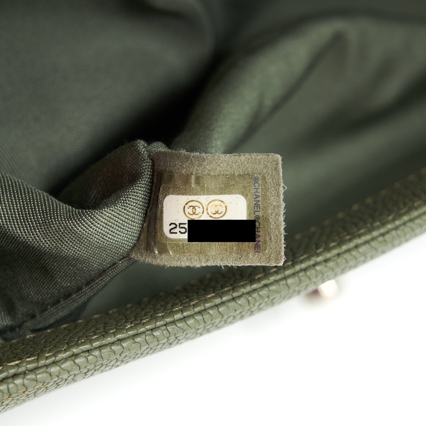 Chanel Medium Boy Bag Caviar Light Green L