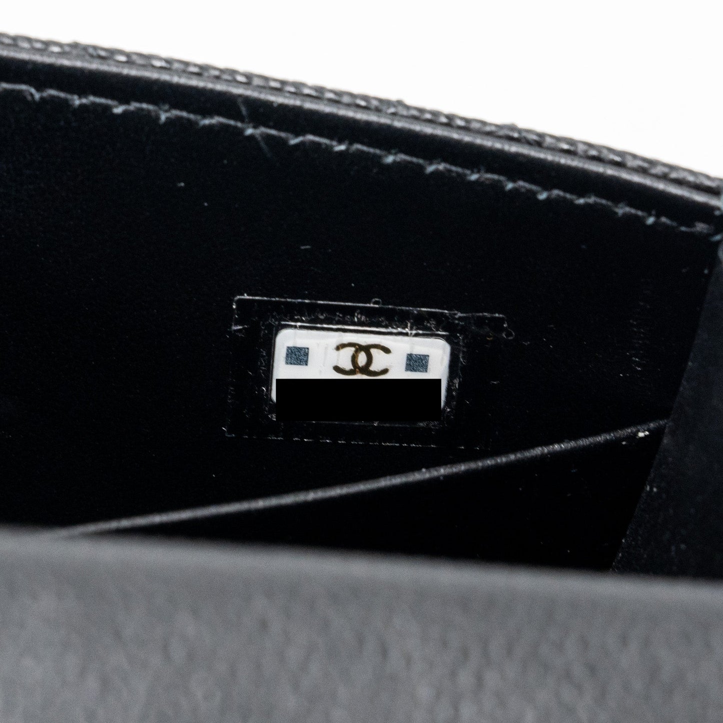 Chanel top handle mini flap bag with chain caviar black L (microchip)