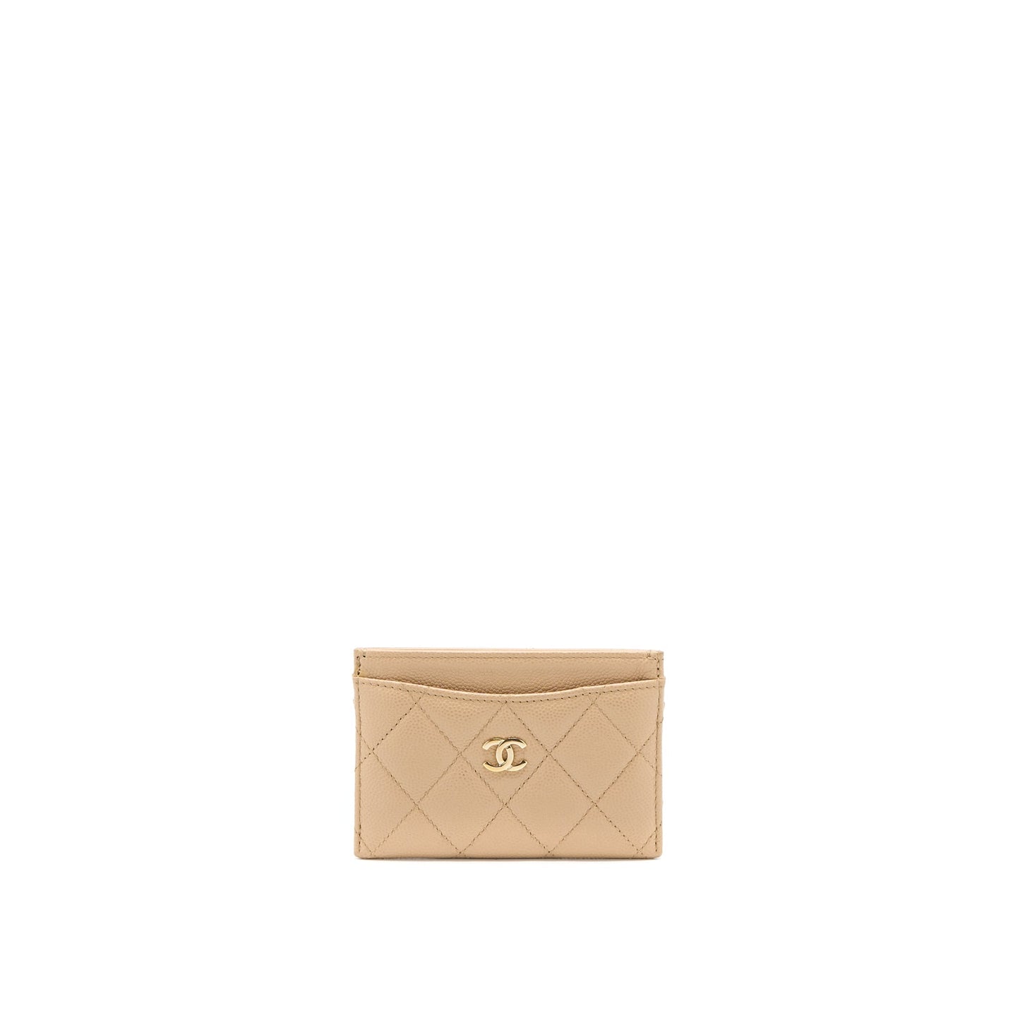 Chanel Classic Holder Caviar Dark Beige GHW