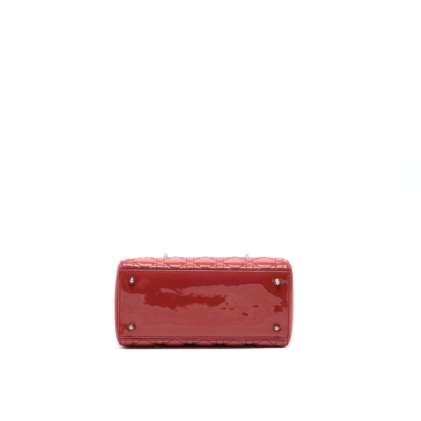 Dior Medium Lady Dior Patent Orange