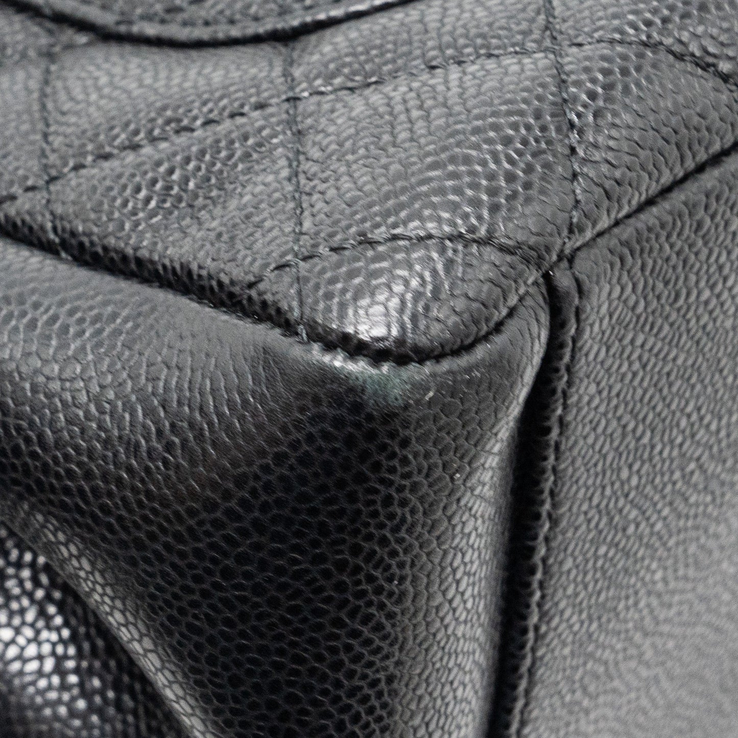 Chanel grand shopping tote bag caviar Black