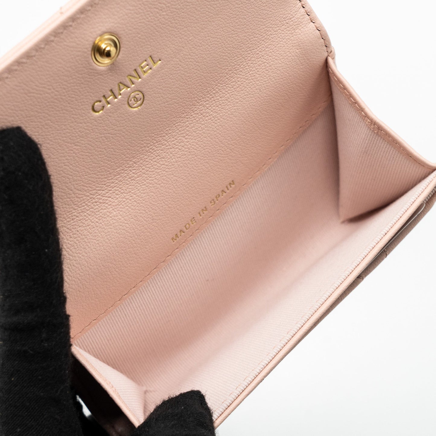 Chanel 19 Card Holder Lambskin Light Pink (microchip)