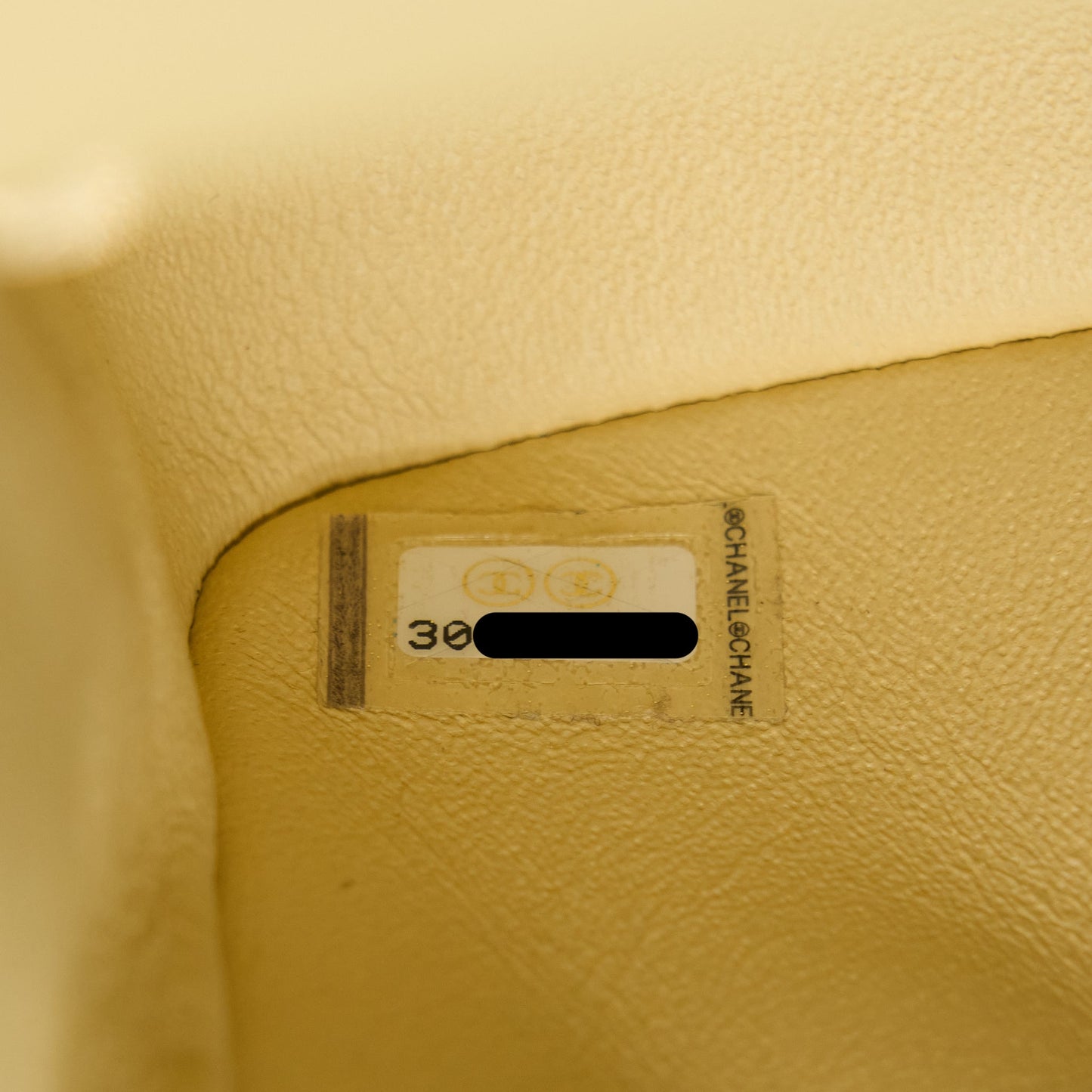 Chanel Mini Square Flap Bag Lambskin Light Yellow L