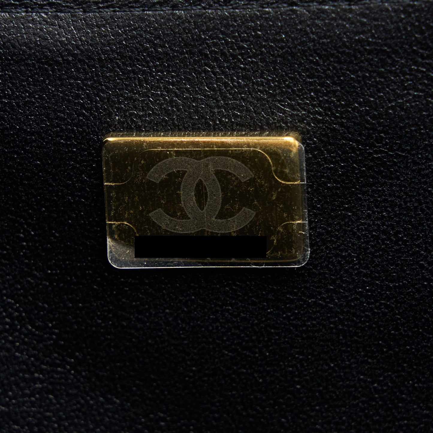 Chanel 22K Coco Chain Quilted Flap Bag Lambskin Black Brushed (Microchip)