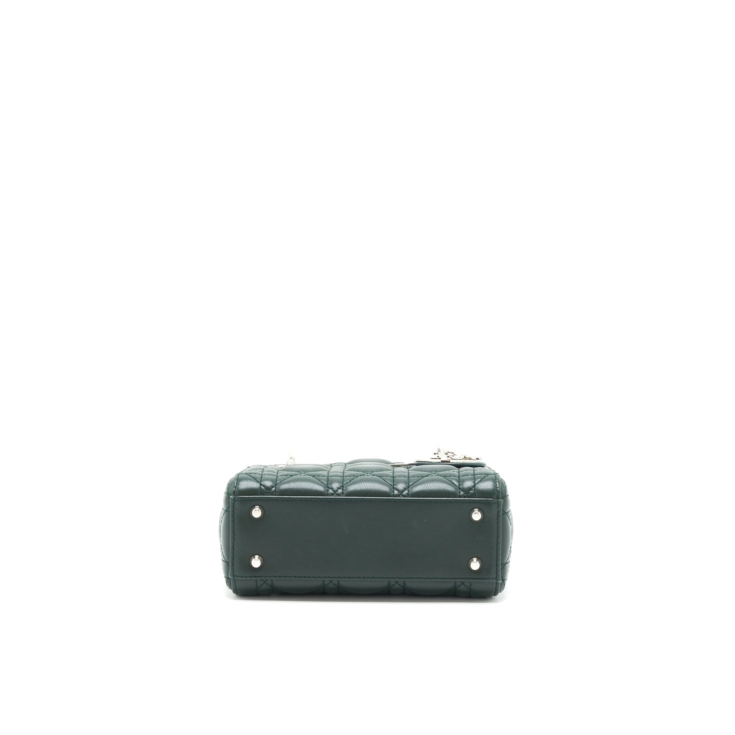 Dior mini Lady Dior lambskin Dark Green