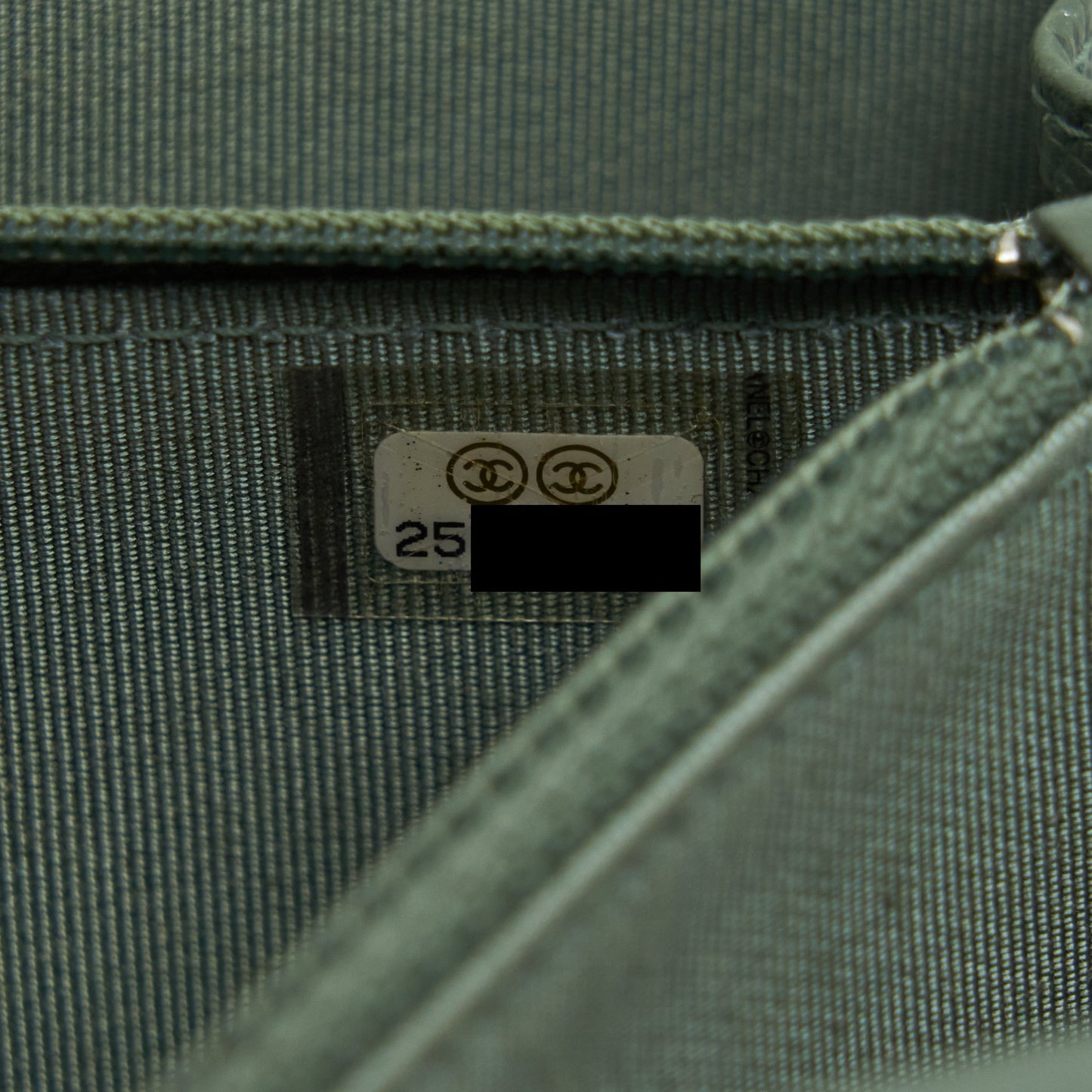 Chanel Wallet On Chain Square Caviar Green