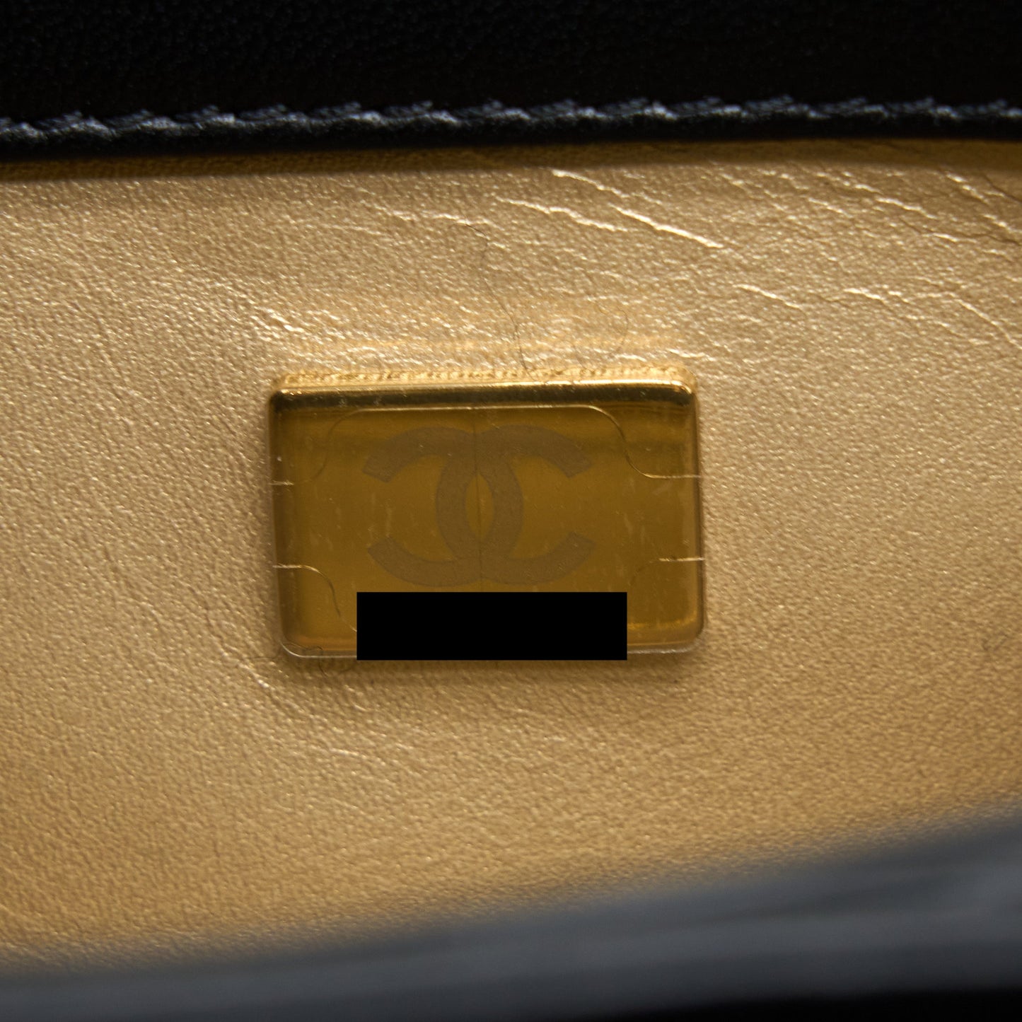 Chanel 22S Letter/Crystal Handle Flap Bag Lambskin Black Brushed (Microchip)