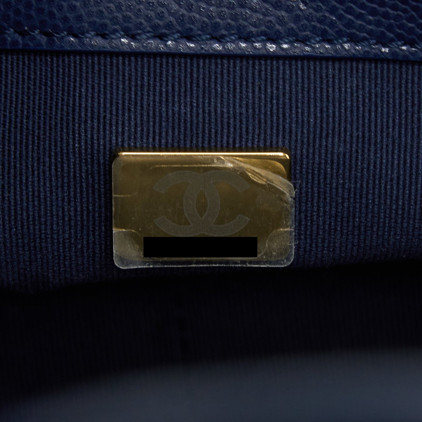 Chanel 22A Small Flap Bag Caviar Navy Brushed (Microchip)