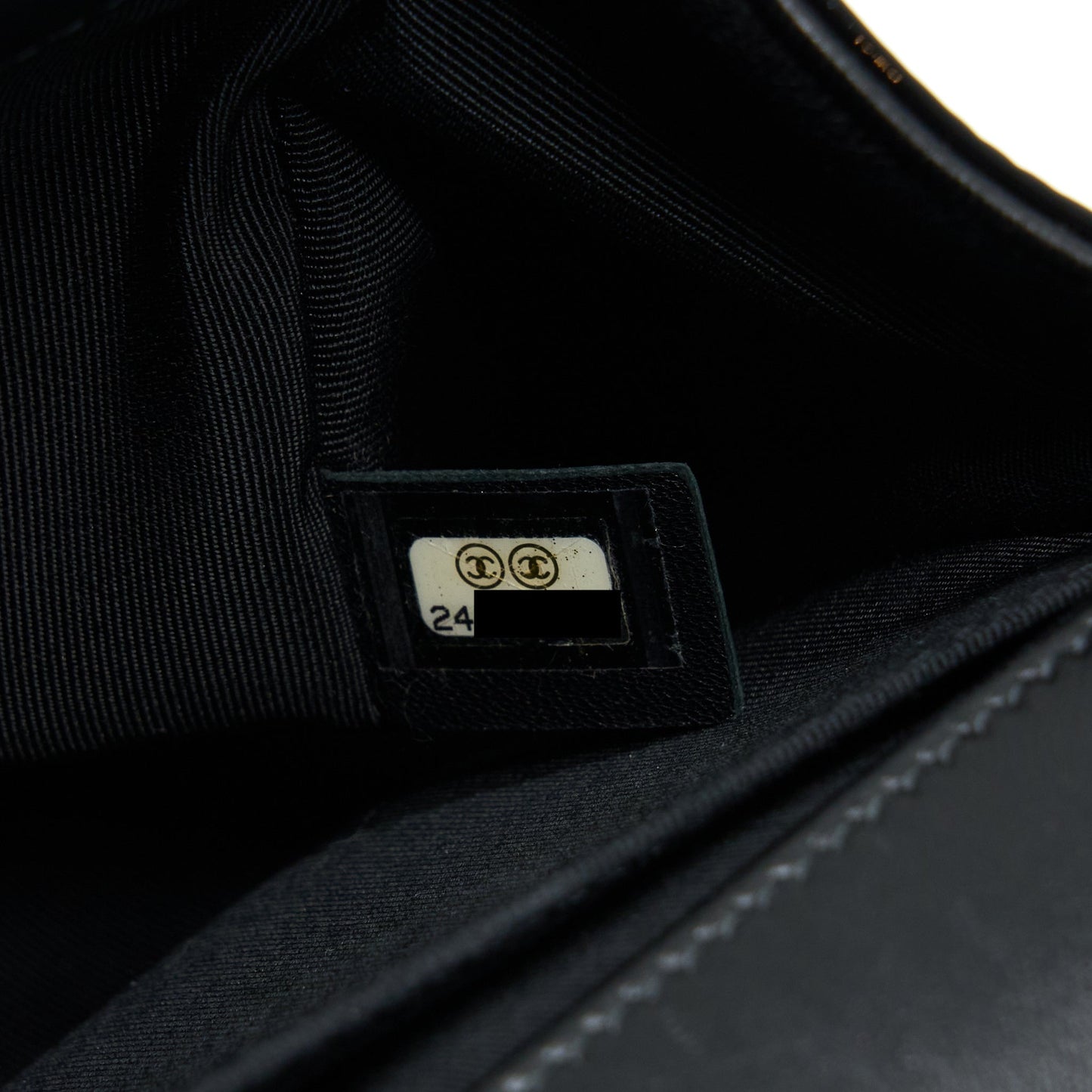 Chanel Medium Boy Bag Chevron Limited Patent Black
