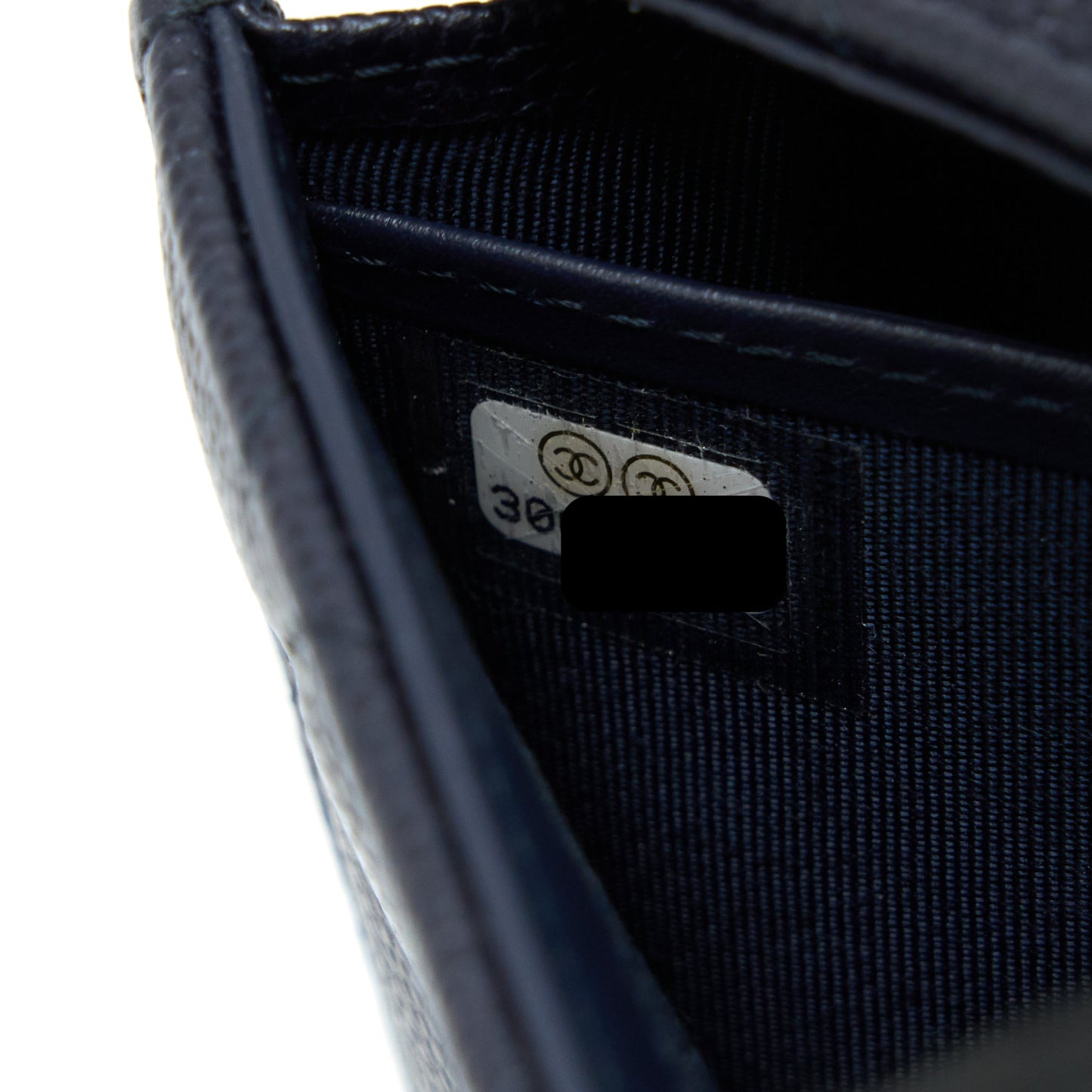 Chanel Classic Flap Long Wallet Caviar Dark Blue L