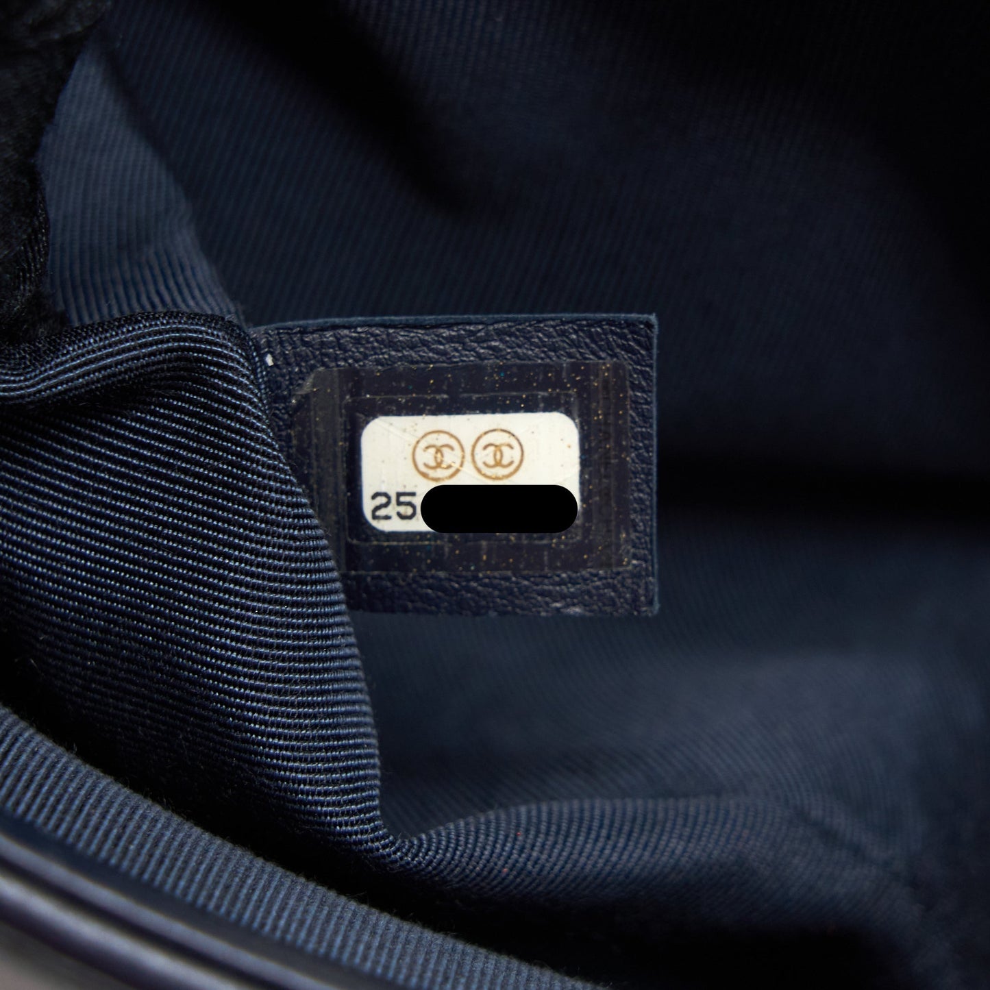 Chanel Medium Boy Bag Calfskin Navy L