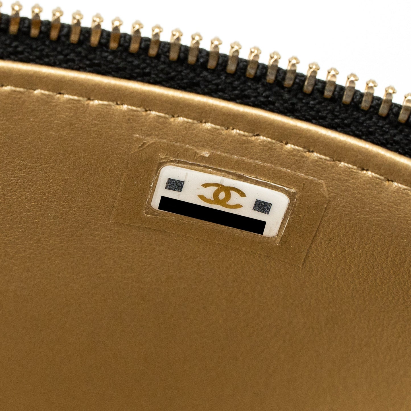 Chanel 23C Pearl Crush Long Vanity with Chain Lambskin Black L (Microchip)