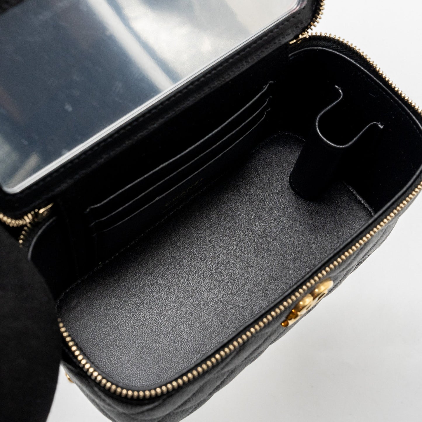 Chanel Coco Love Long Vanity with Adjustable Chain Caviar Black (microchip)
