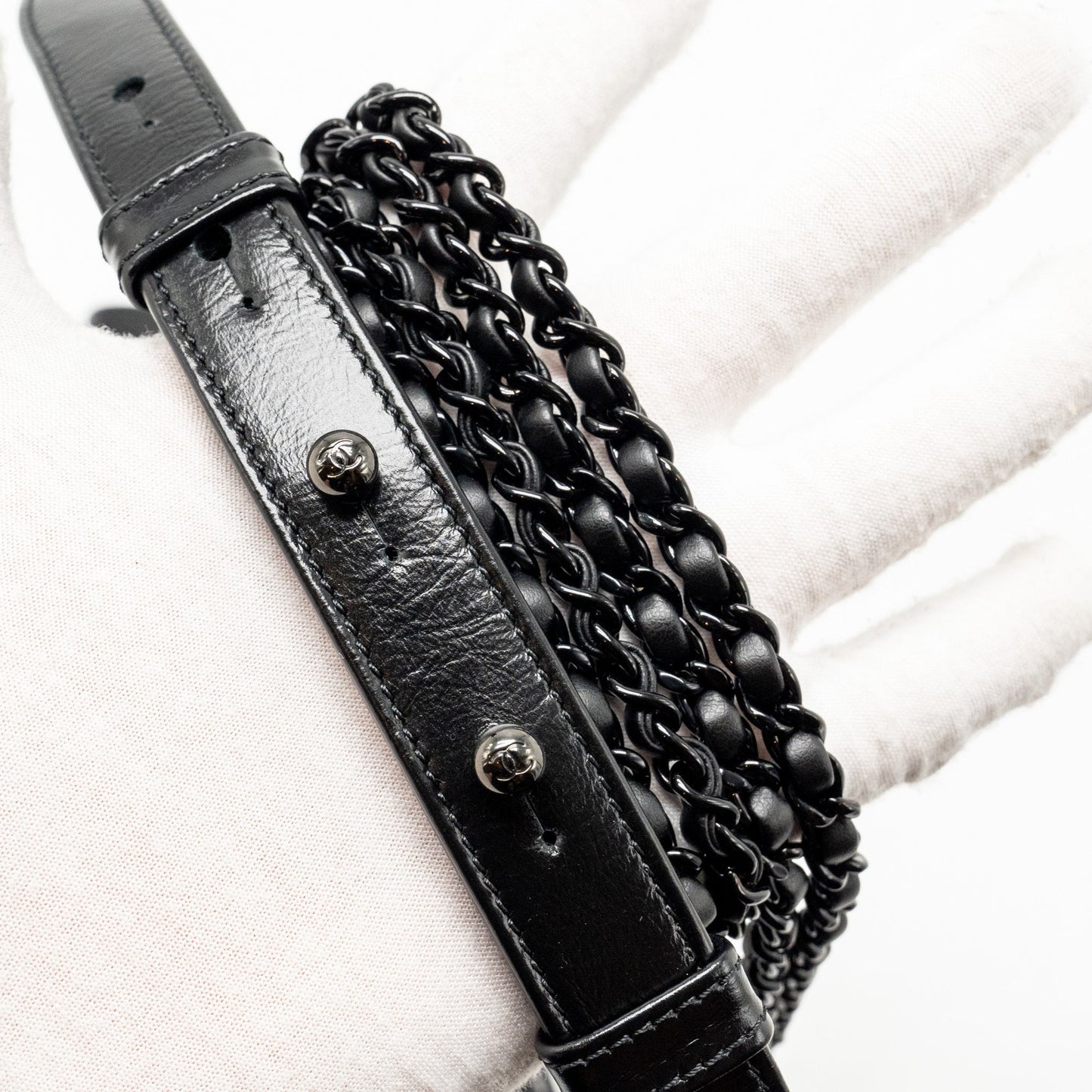 CHANEL Small Gabrielle Hobo Bag Aged Calfskin So Black
