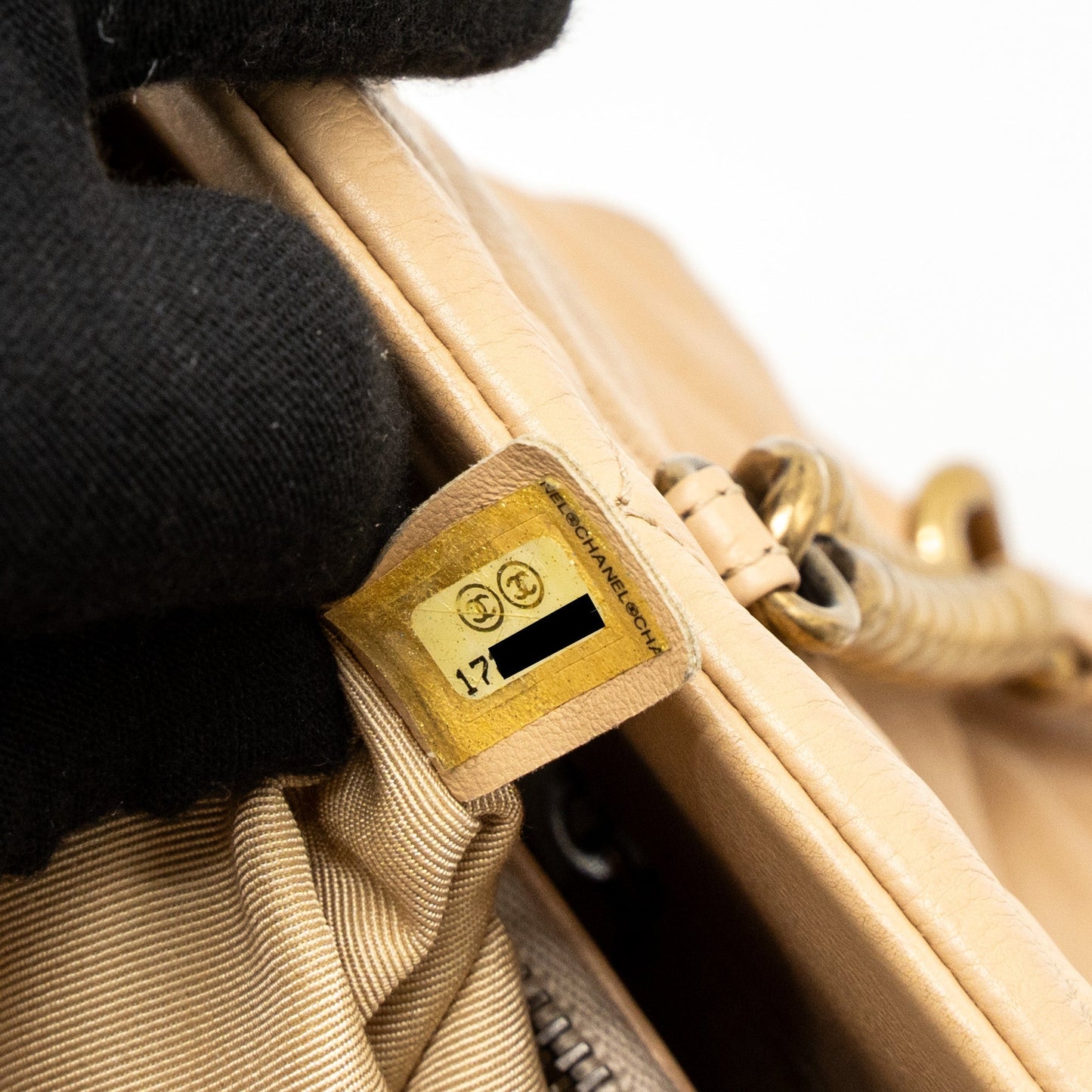 Chanel Shopping Tote Calfskin Beige