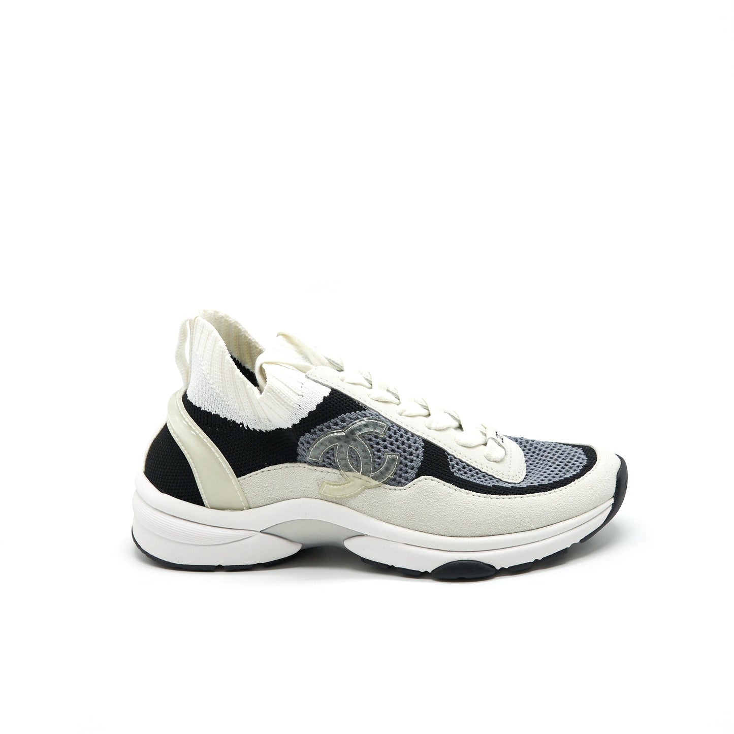 CHANEL CC LOGO SNEAKER WHITE/GREY/BLACK Handbag