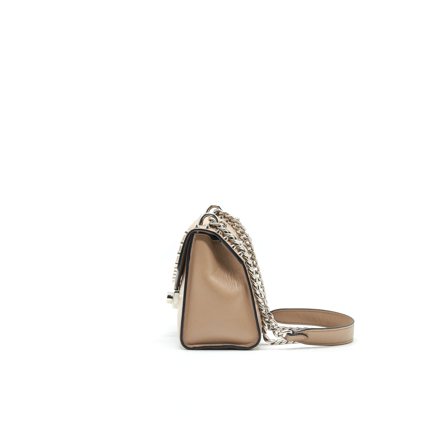 PRADA Small Leather Purse Beige