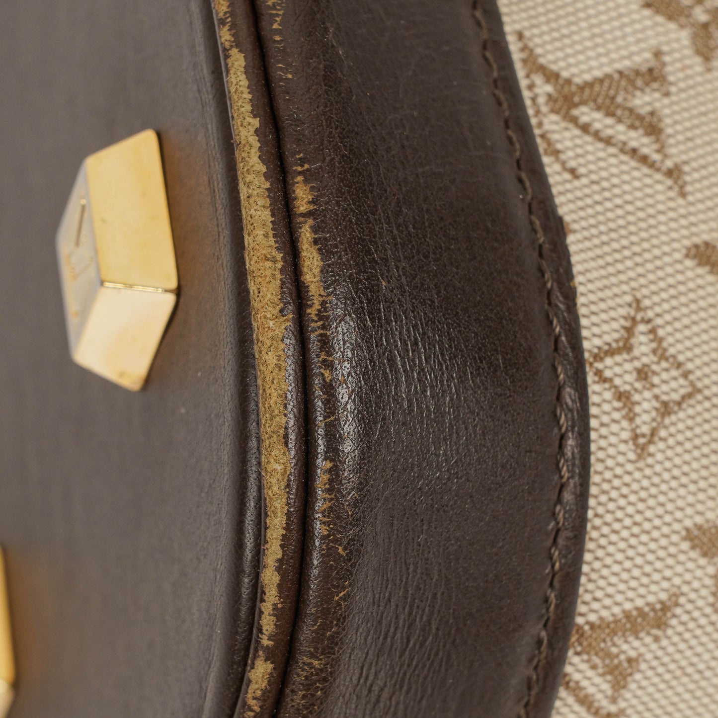 Louis Vuitton Alma Long Brown Monogram Mini Lin Handbag