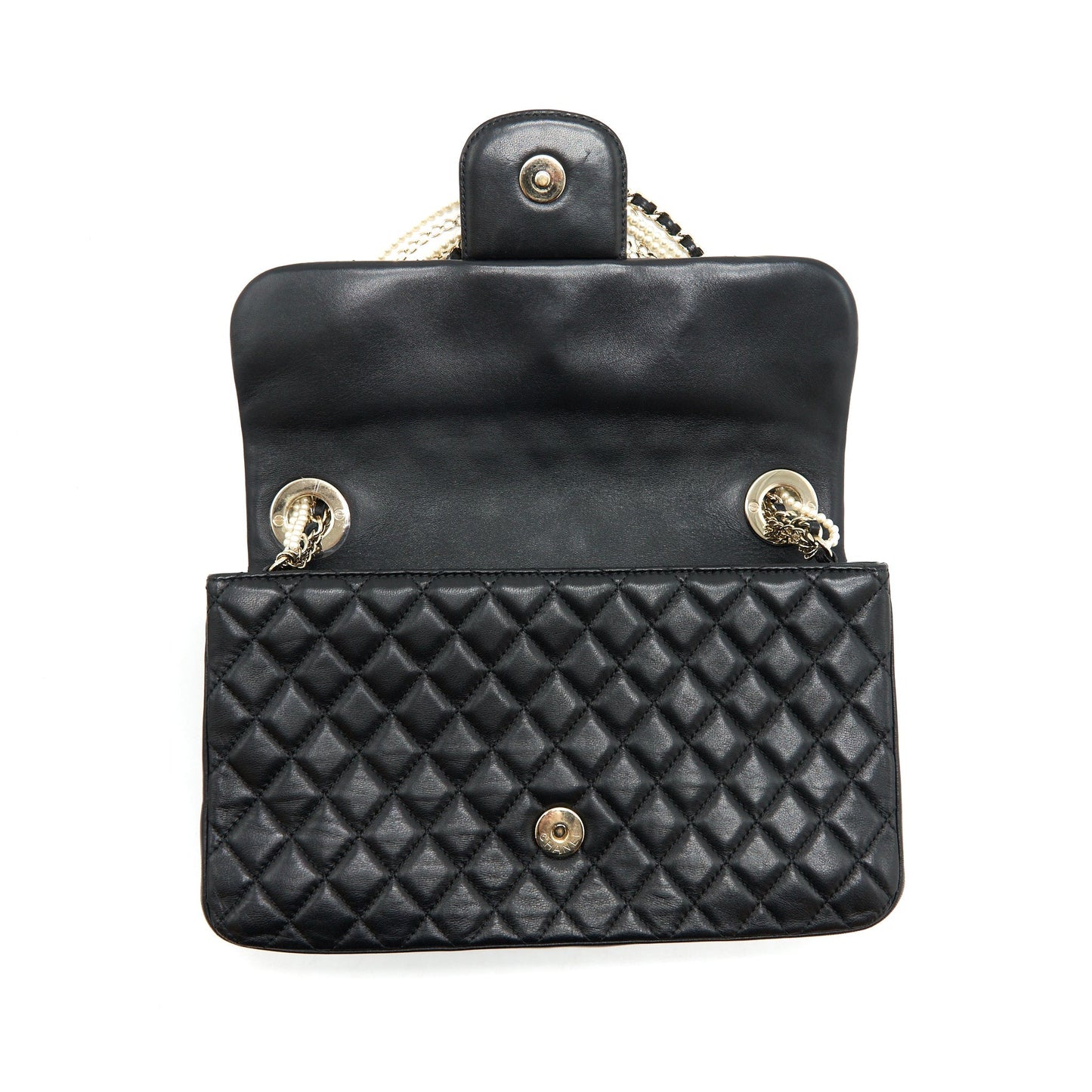 Chanel Westminster Pearl Shoulder Bag Lambskin Black