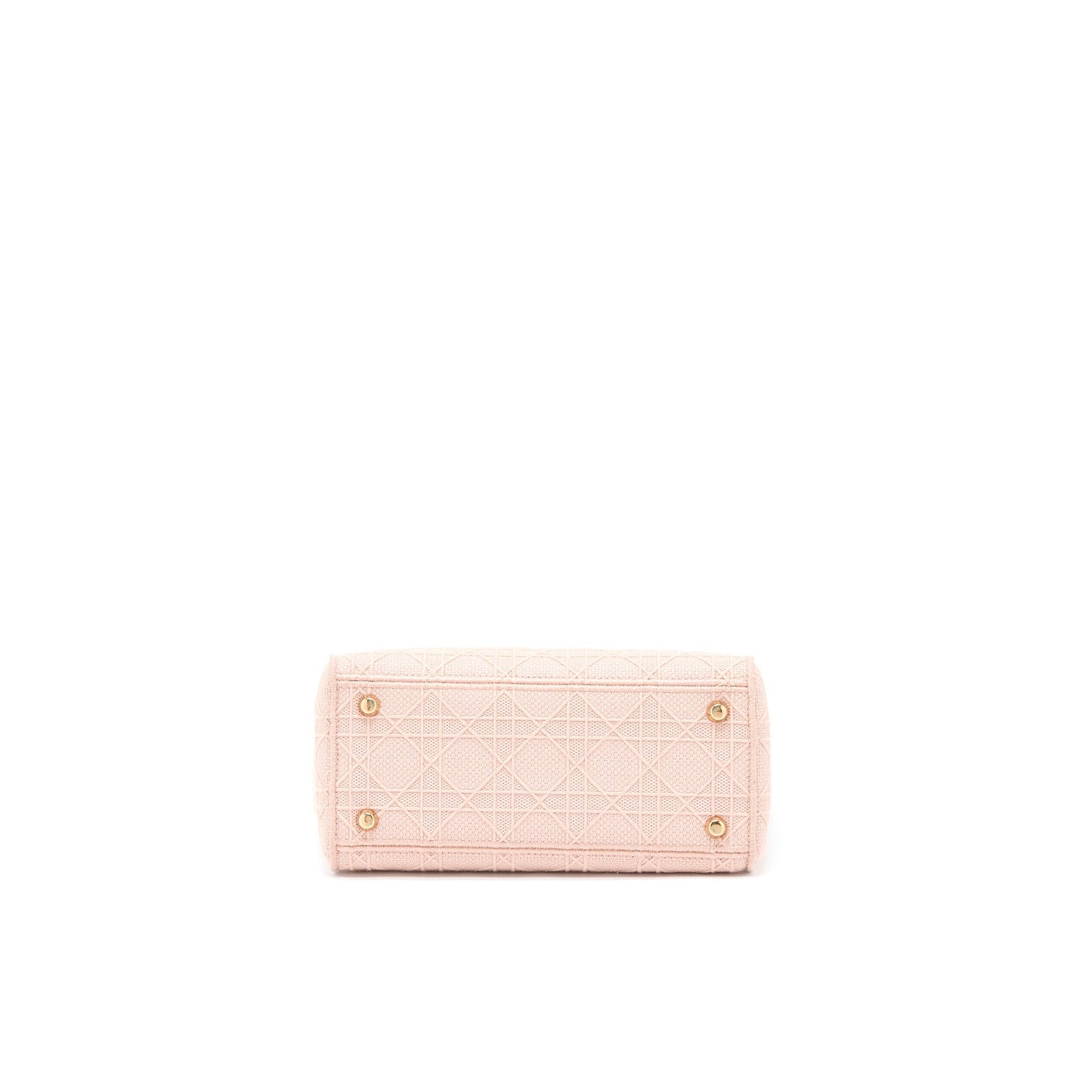 Dior Lady Medium Lady D-Lite Purse Cannage Embroidery Rosewood Pink Hardware