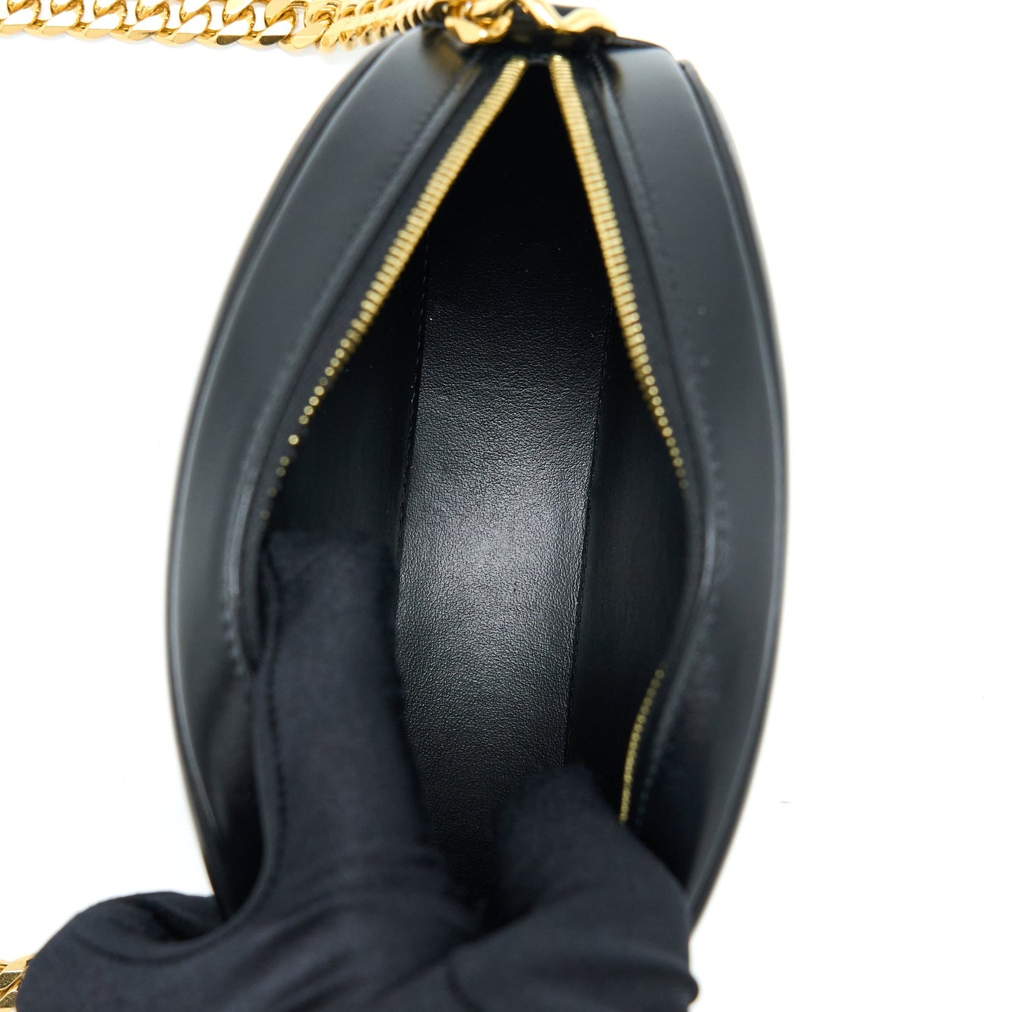 Celine Oval Purse Cuir Triomphe Calfskin/Velvet with Chain