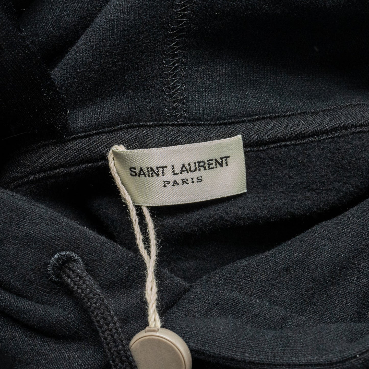 Saint laurent size letter hoodie cotton black