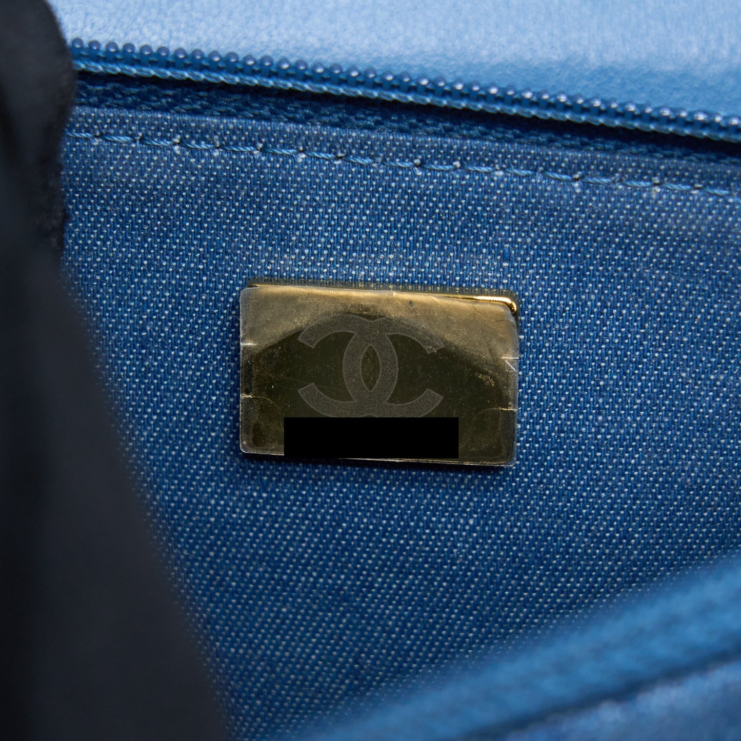 Chanel Denim Pearl Crush Wallet On Chain Denim Blue Brushed