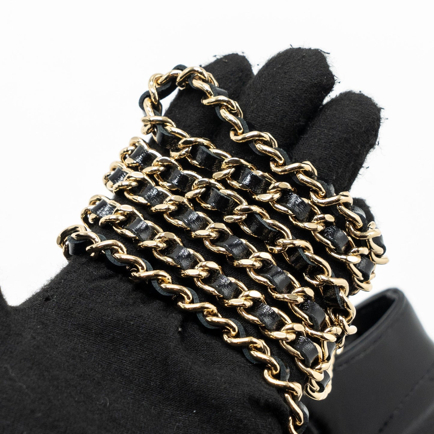 Chanel 24c Mini 31 Clutch With Chain Shiny Calfskin Black L(Microchip)
