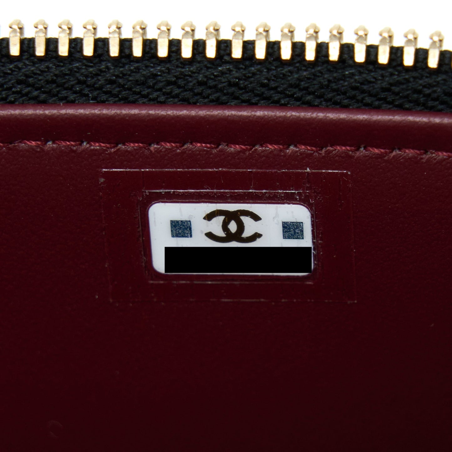 Chanel Long Vanity With Detailed Chain Lambskin Black