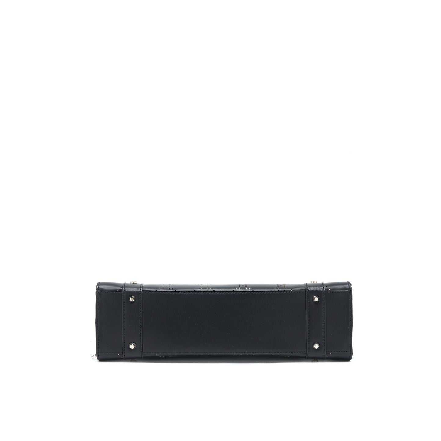 Dior Vintage Lady Dior Long Cuir Purse Calfskin Black