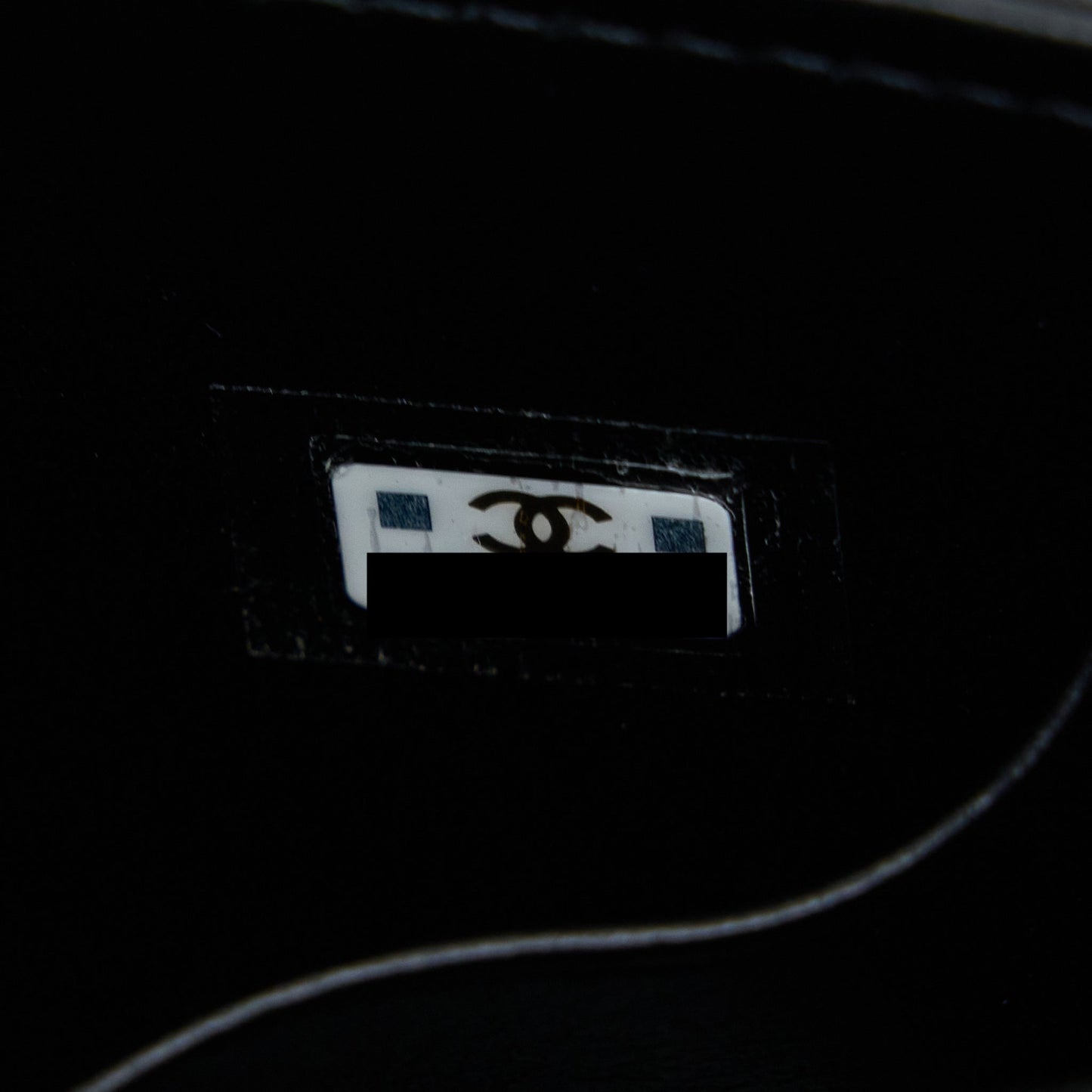 Chanel 22B Flap Bag Enamel/CC Logo Top Handle Lambskin Black Brushed