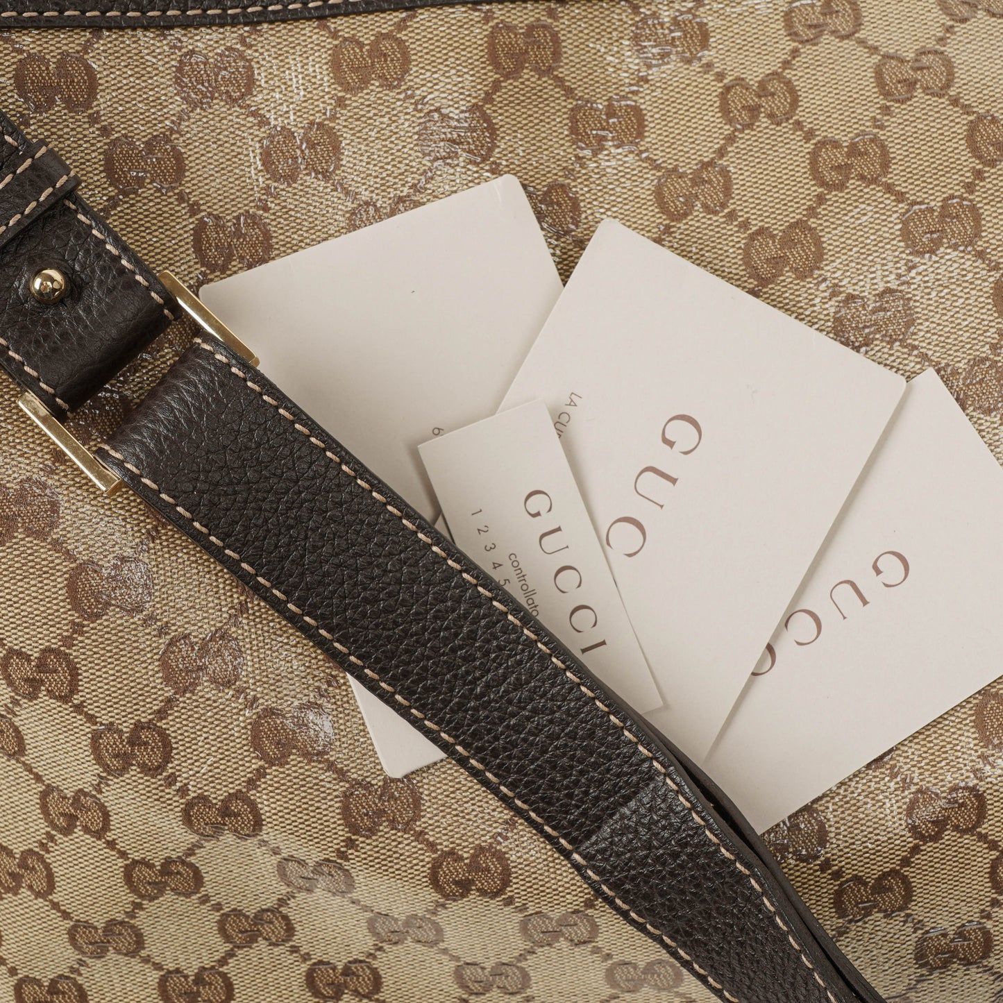 Gucci GG Crystal Coated Canvas Travel Bag