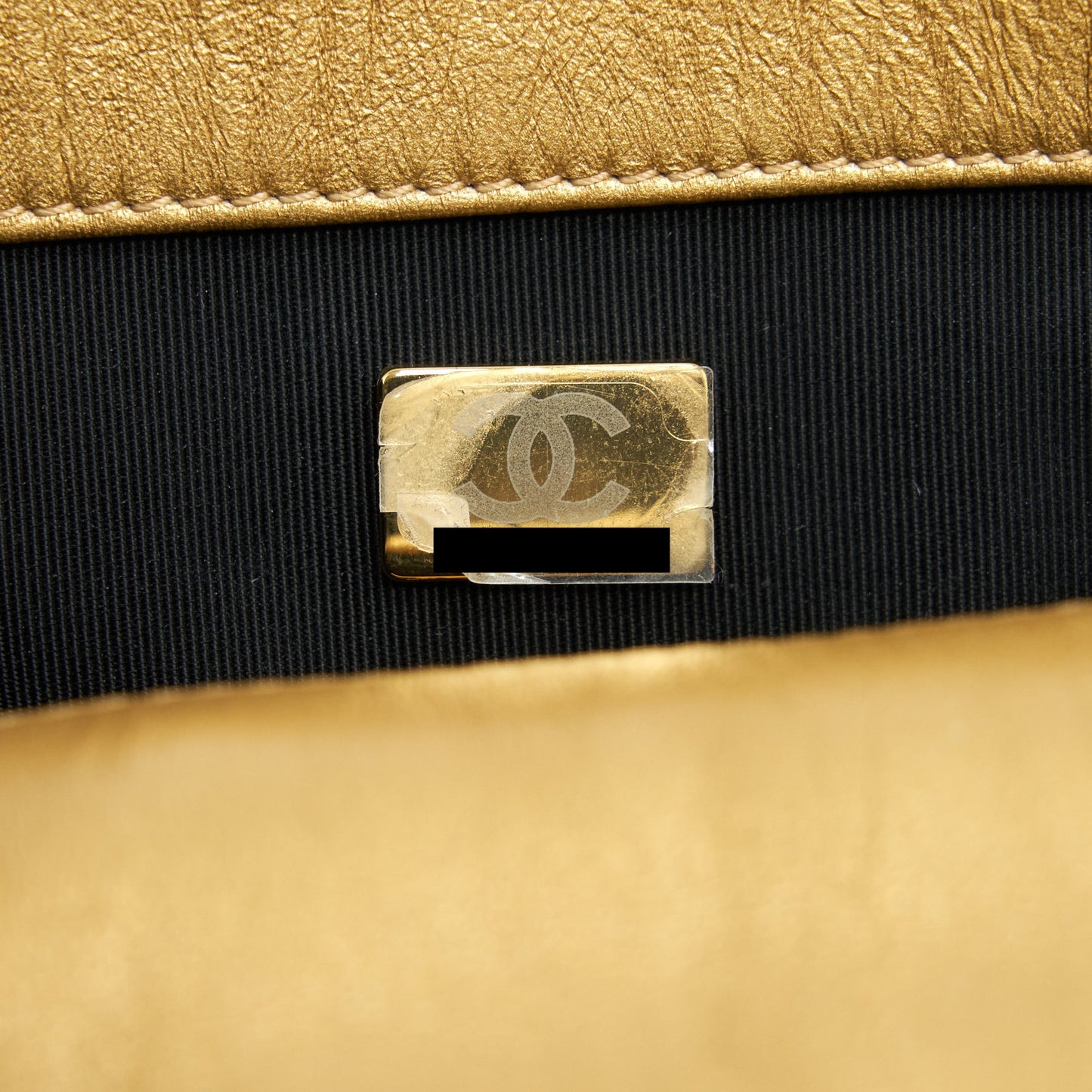 Chanel Small 19 Bag Limited Edition Lambskin Gold With Gold/Silver Hardware