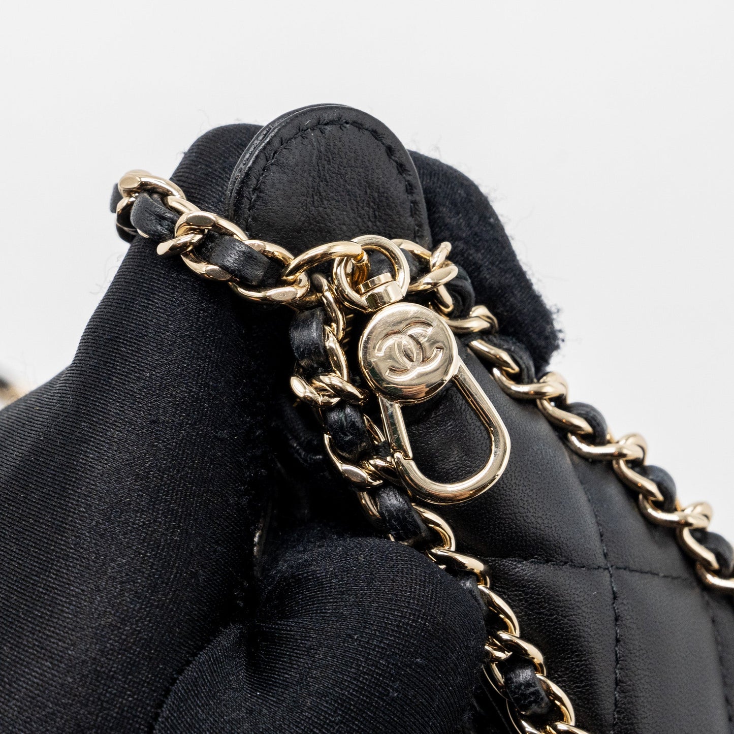 Chanel Small Moon Hobo Bag Lambskin Black L (microchip)