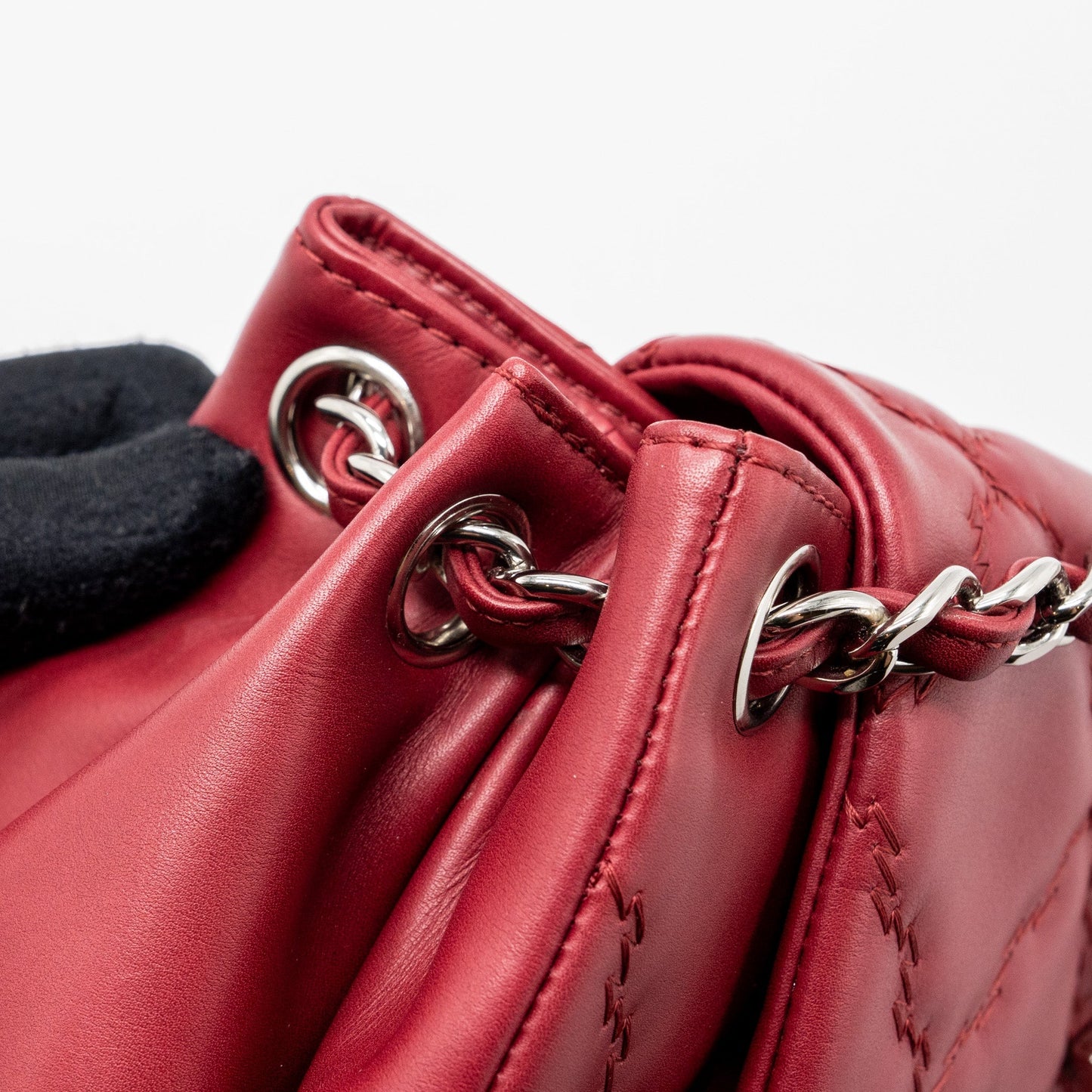 Chanel Hampton Tote Bag Calfskin Red