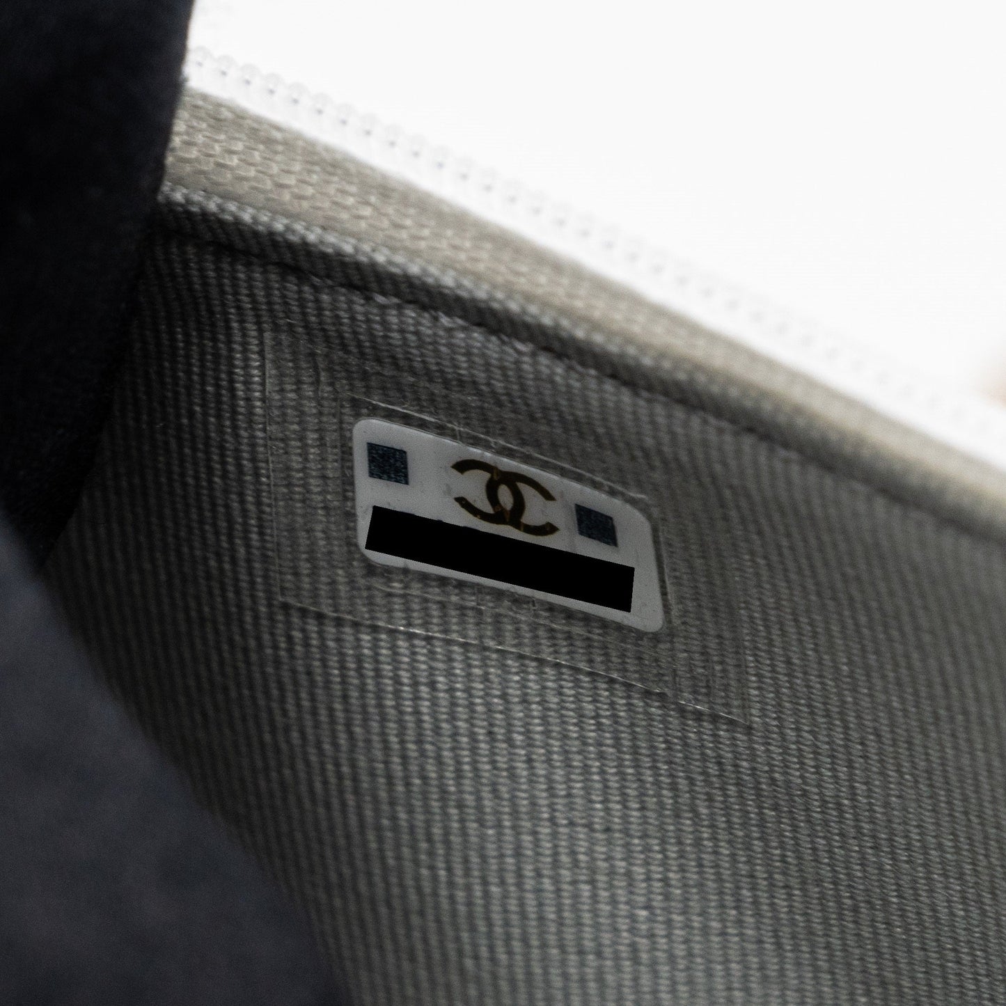 Chanel 23P detailed top handle mini wallet with chain calfskin white / multi color brushed (microchip)