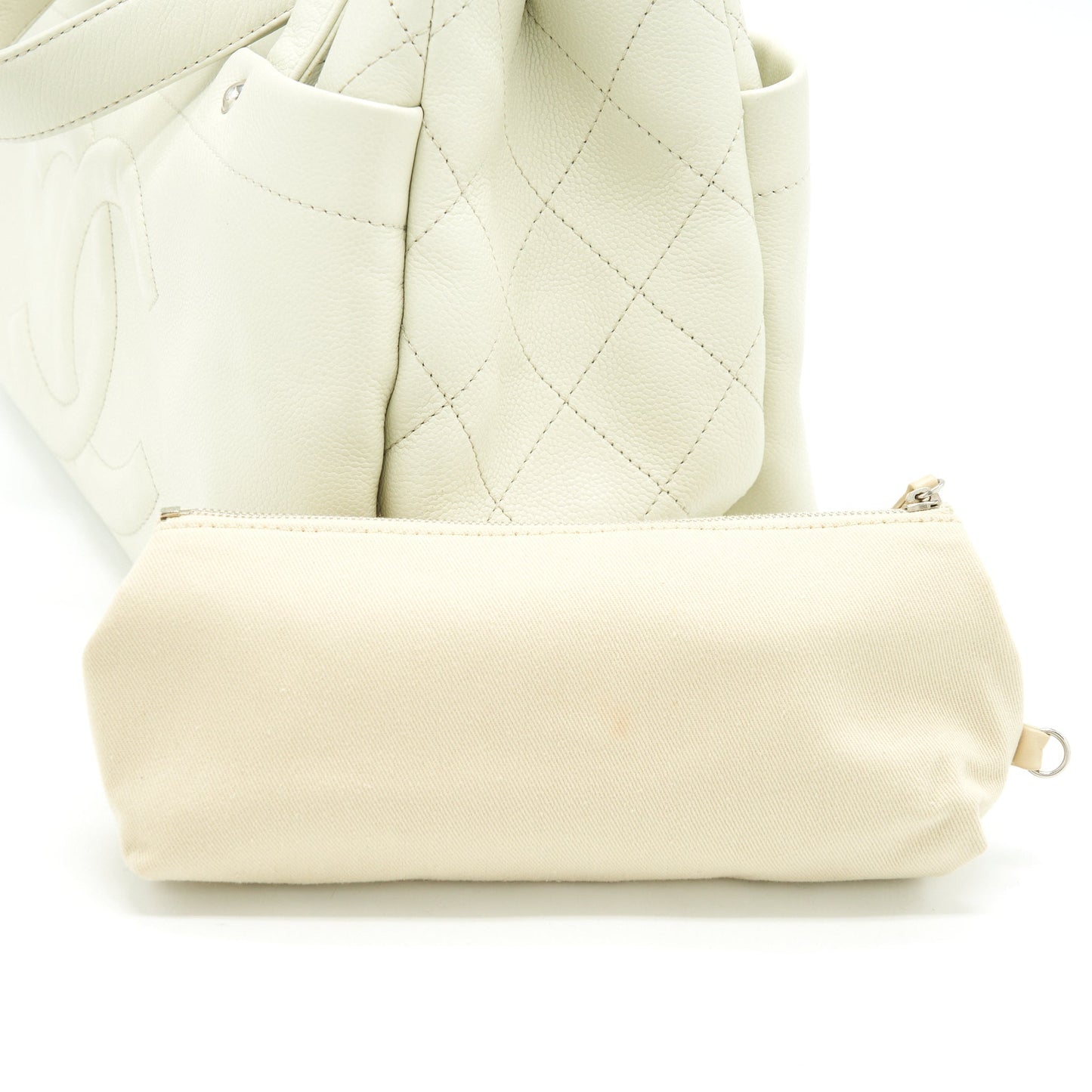 Chanel Large Shopping Tote Bag Caviar Ivory