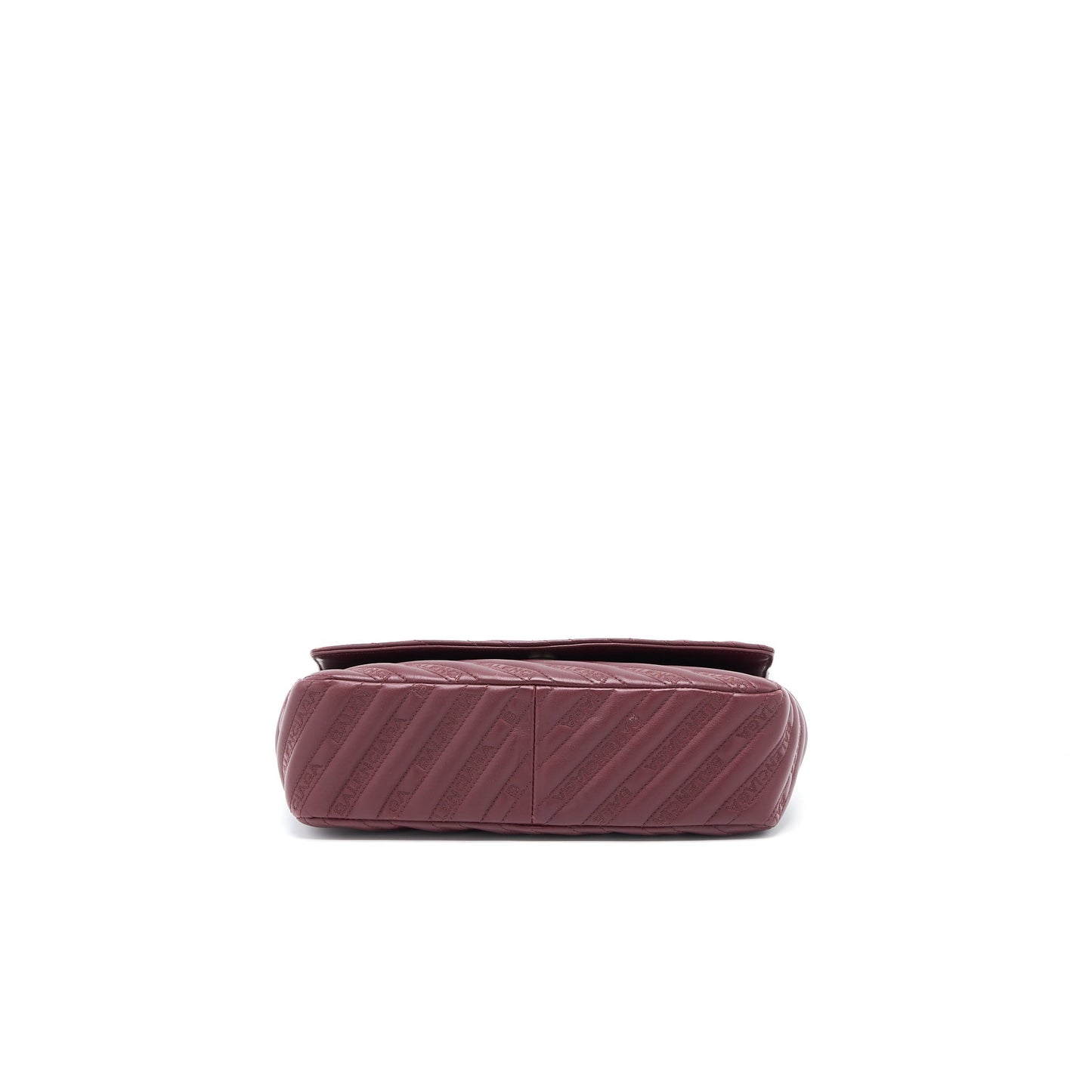 Balenciaga Logo Mini Purse Dark Red